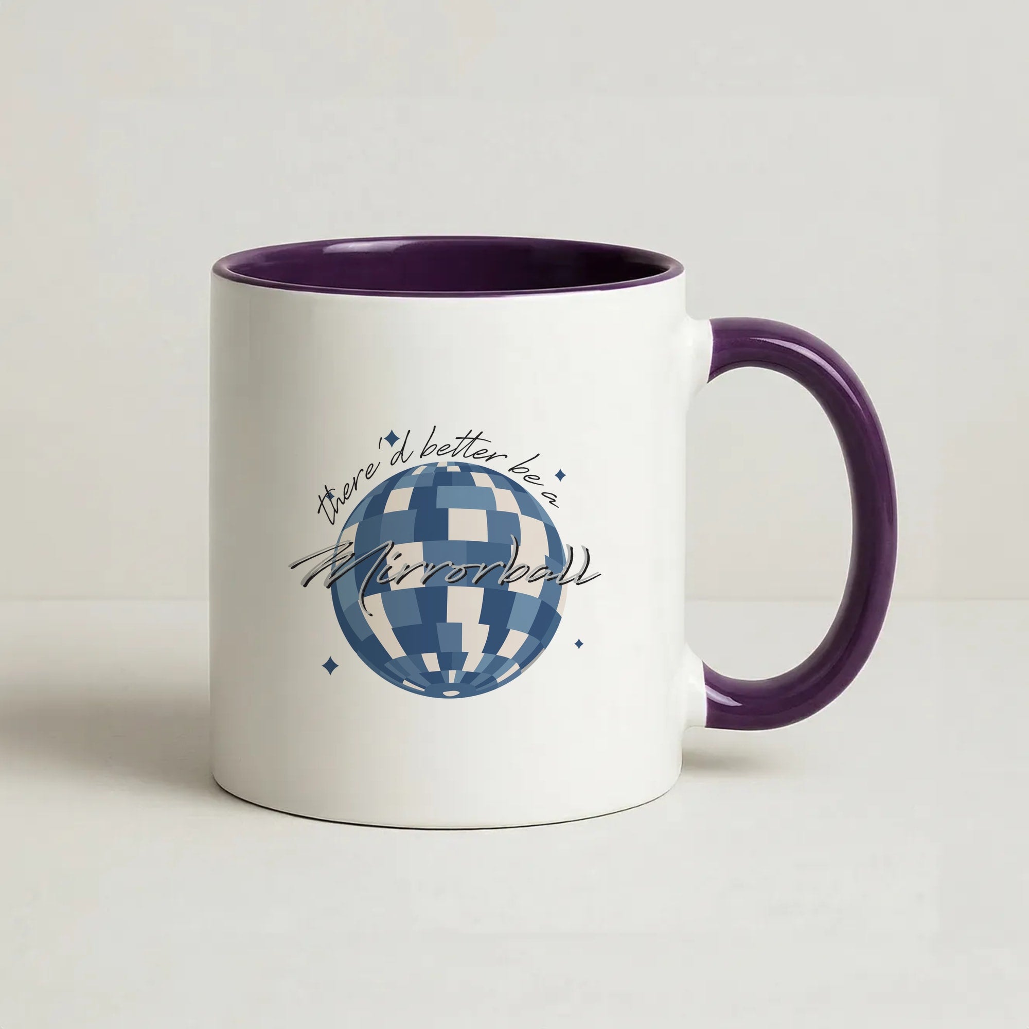 Mirrorball Coffee Purple Mug