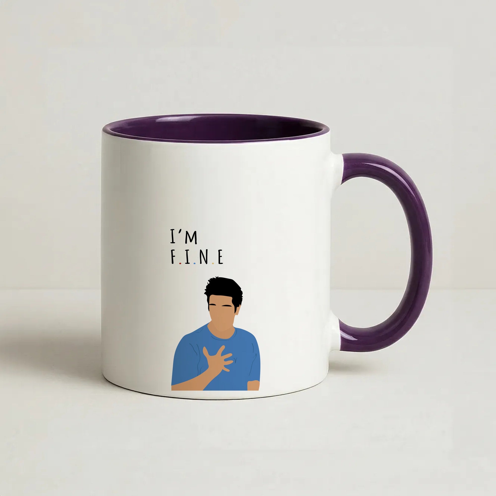I'm Fine Coffee Purple Mug