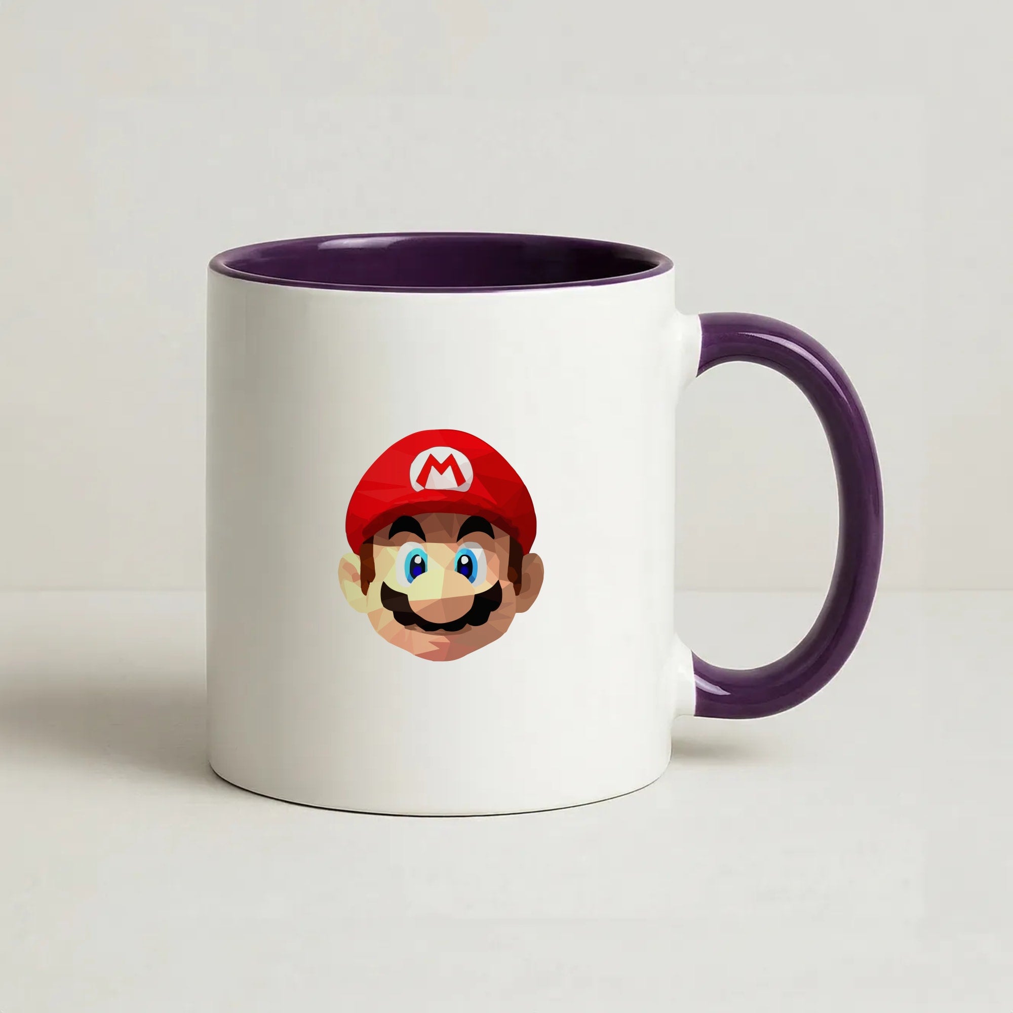 Mario Face - Mario Coffee Purple Mug
