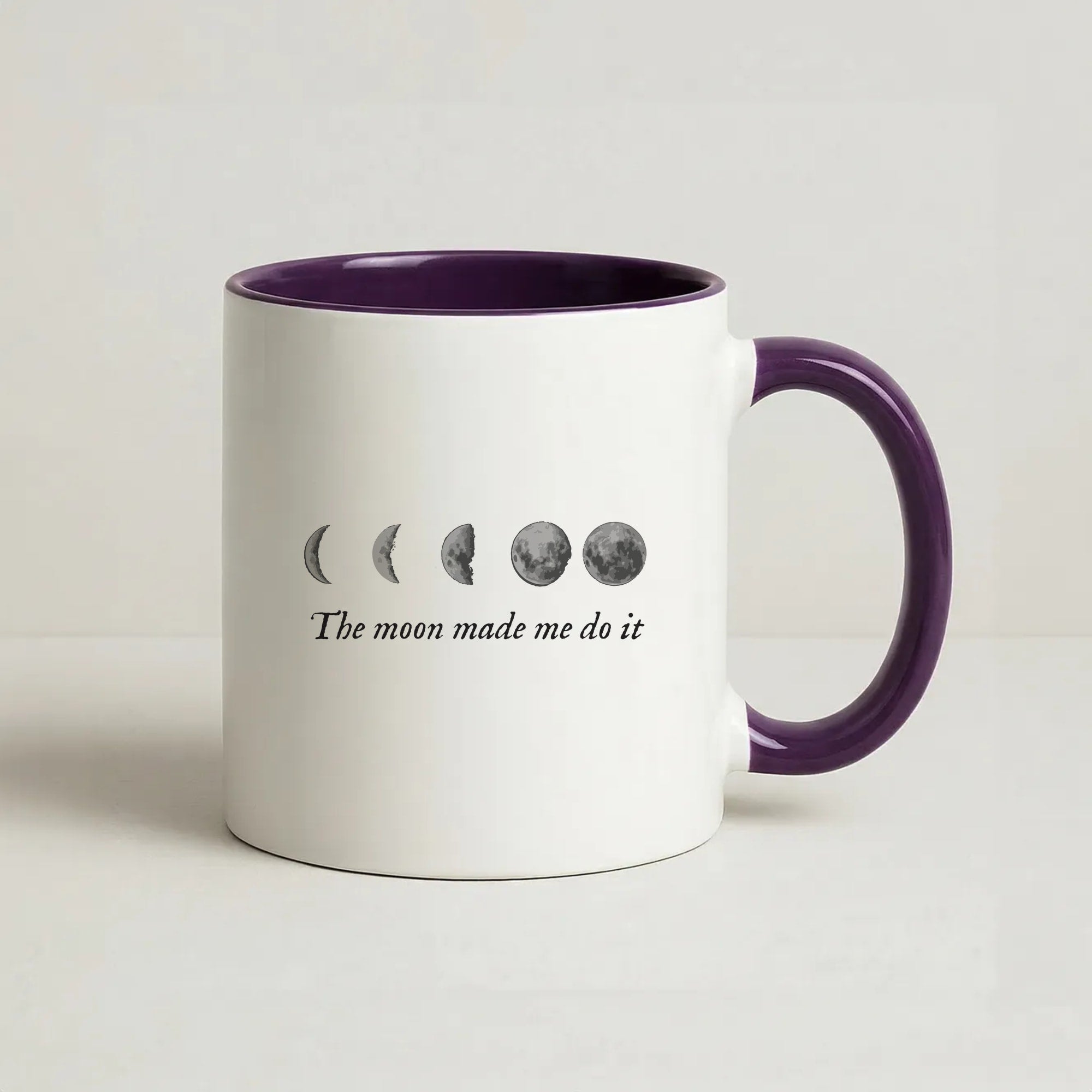 The Moon Made Me Do It Coffee Purple Mug