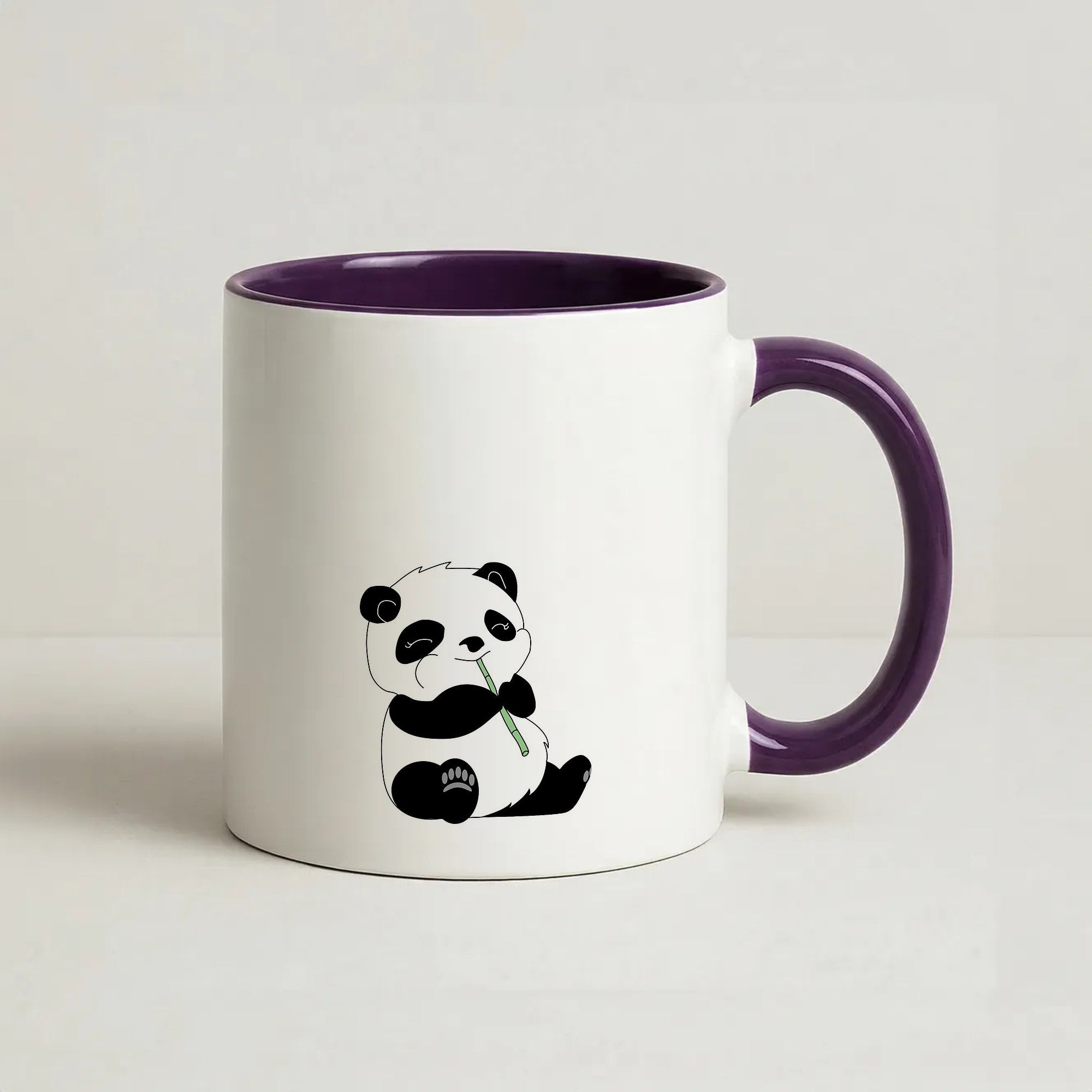 Vegan Panda Coffee Purple Mug