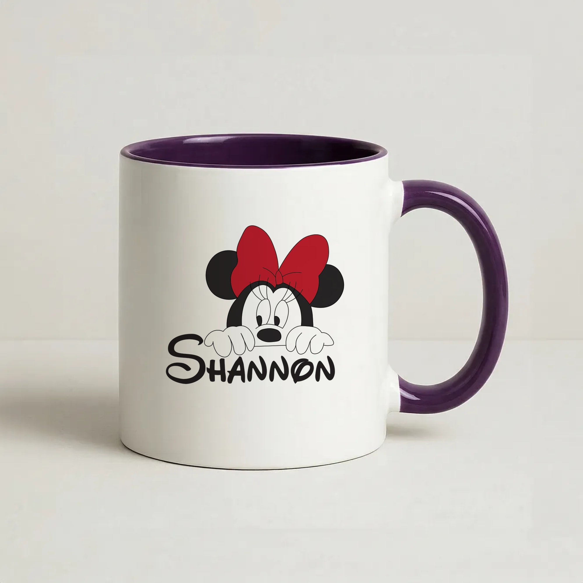 Minnie Mouse - Personalised Fairytale Coffee Purple Mug