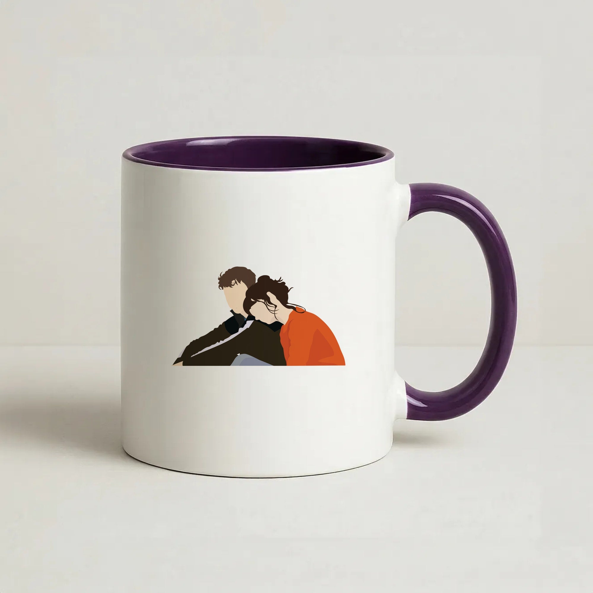 Marianne Resting On Connell Coffee Purple Mug