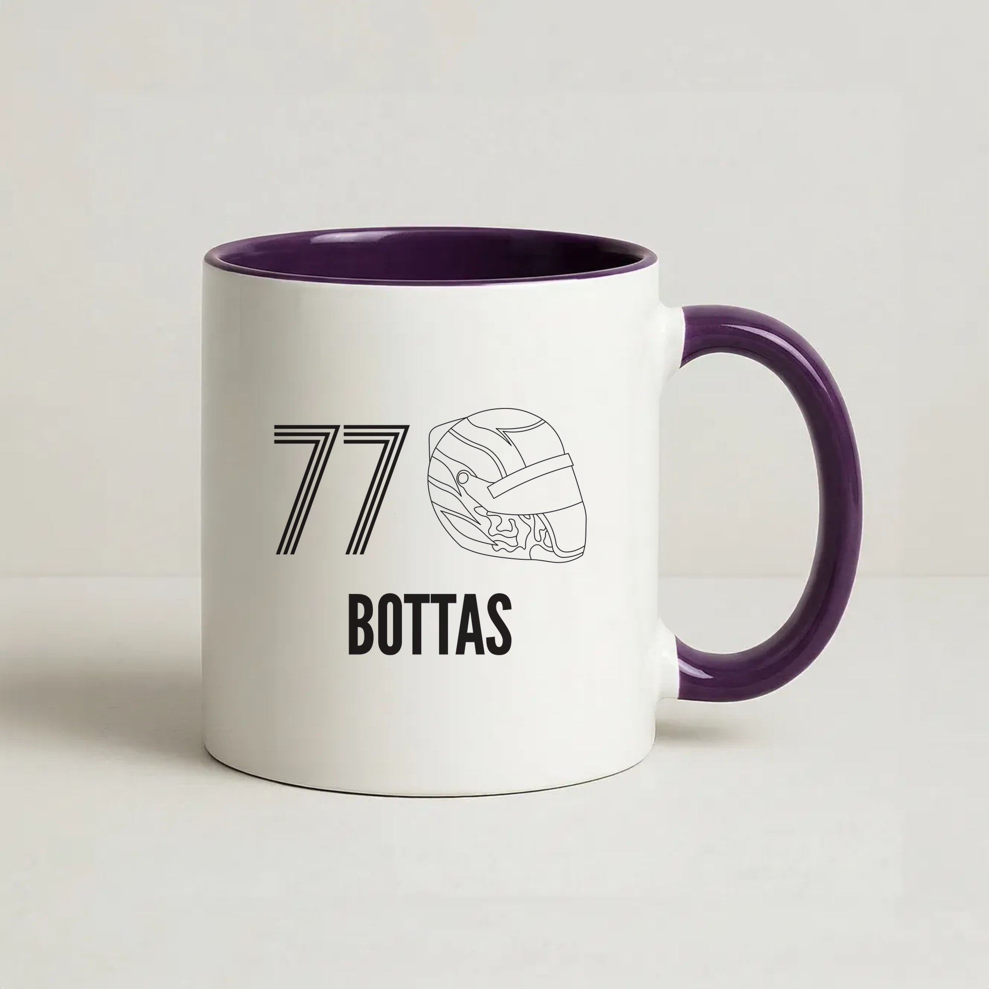Bottas Helmet 2026 Coffee Purple Mug