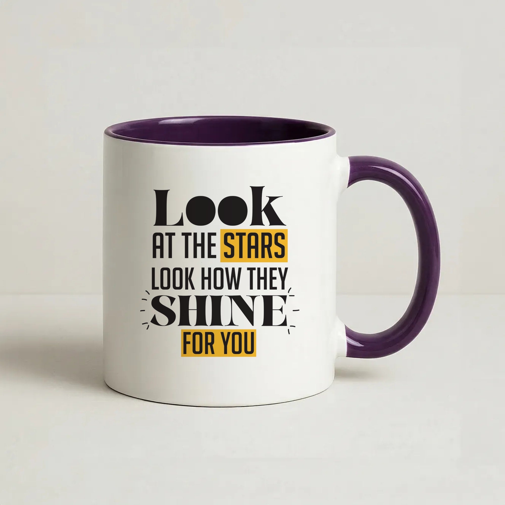 Look At The Stars Coffee Purple Mug