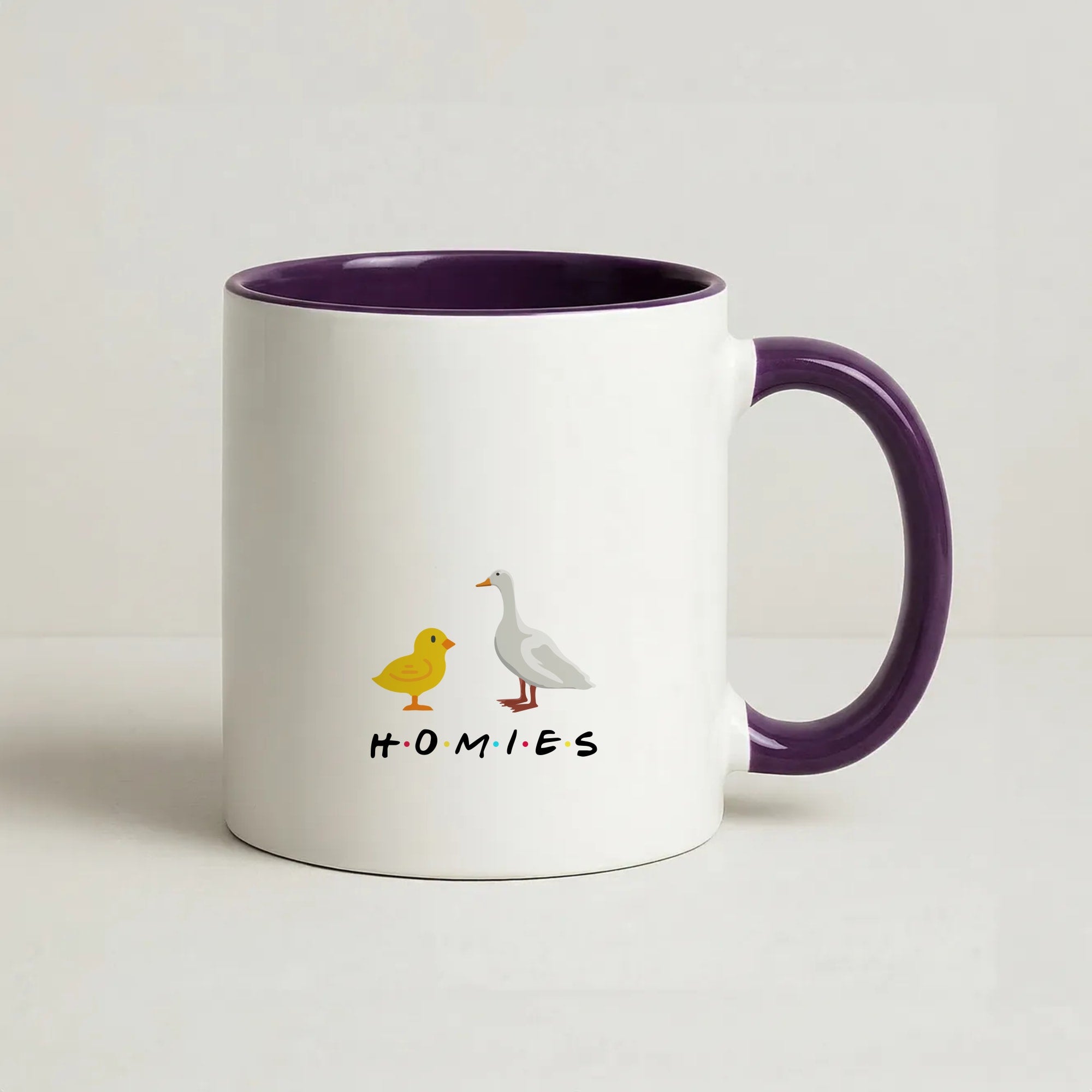 Homies Chick And Duck Coffee Purple Mug