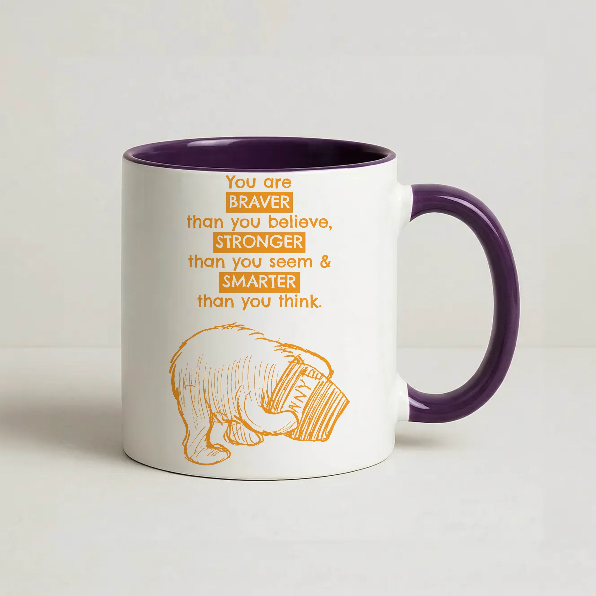 You Are Braver Coffee Purple Mug