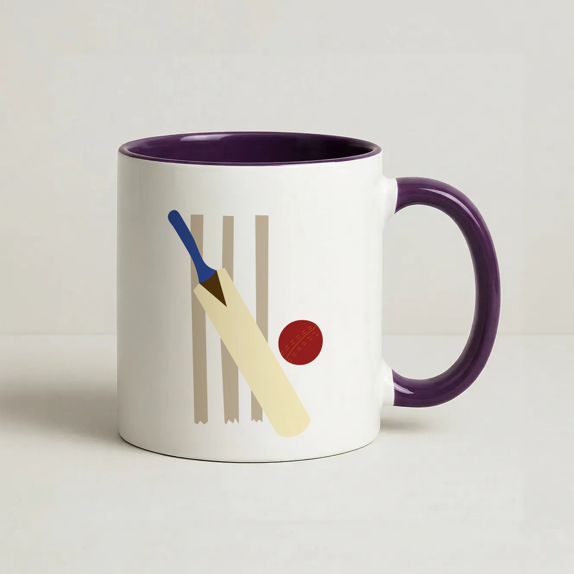 Wickets - Cricket Coffee Purple Mug