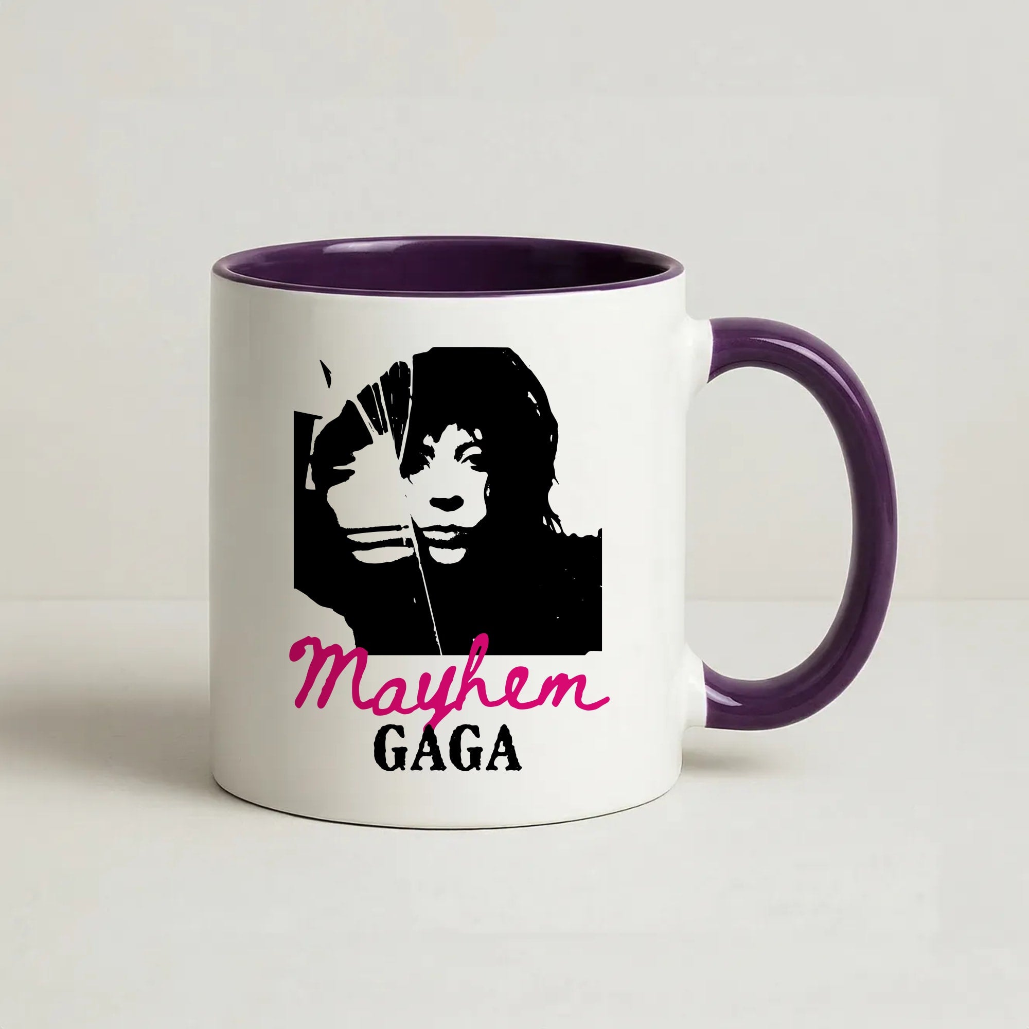 Black Mayhem Gaga Coffee Purple Mug