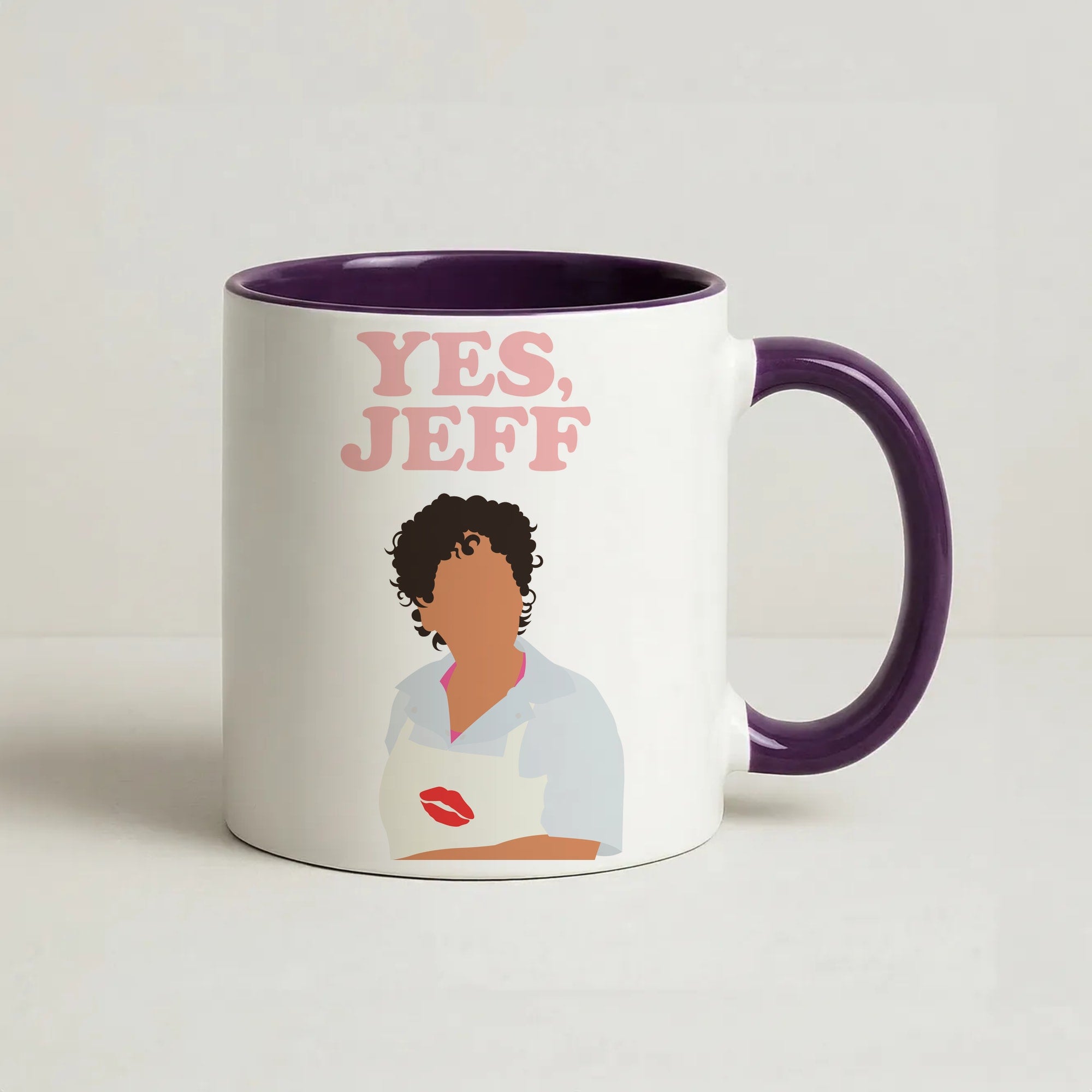 Yes Jeff Coffee Purple Mug