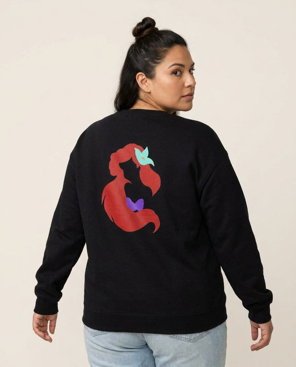 Ariel Sweatshirt — Black Back, worn