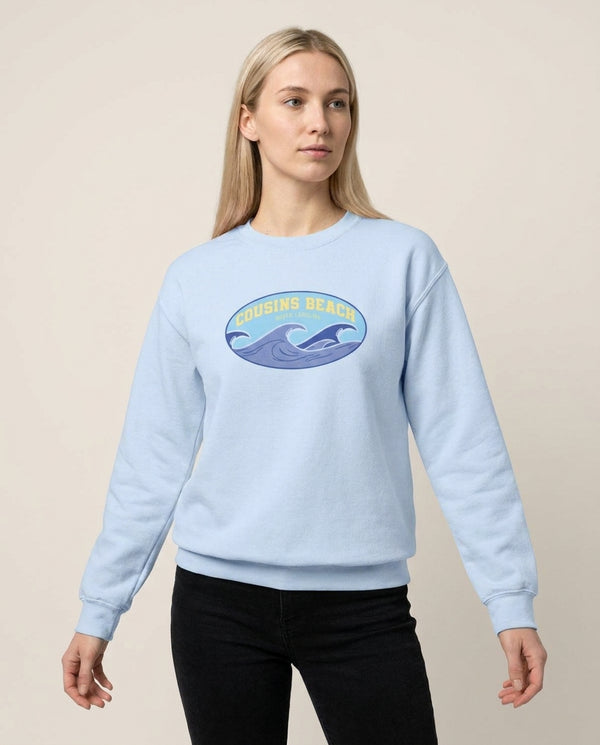 Wave - TSITP Sweatshirt — Blue Front, worn