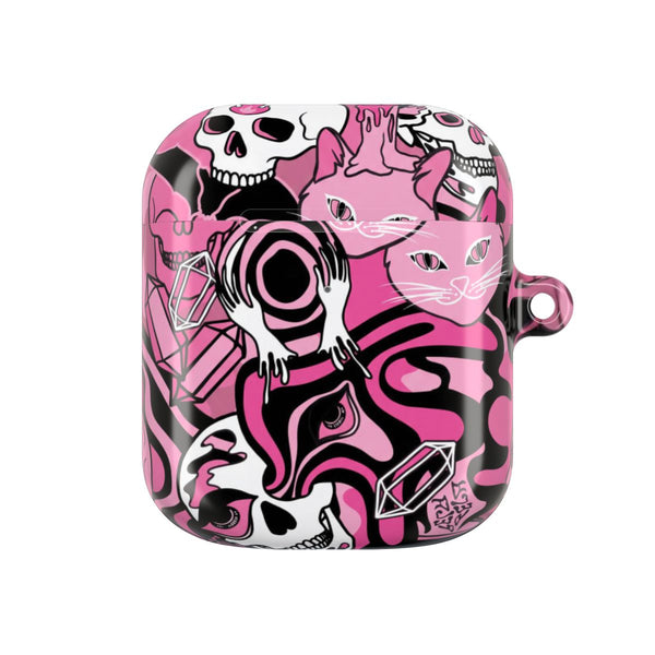 Pink Occult Doodle Collage AirPods Case - AirPods 1