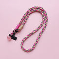 Crossbody Phone Strap - Pink, Brown & Black