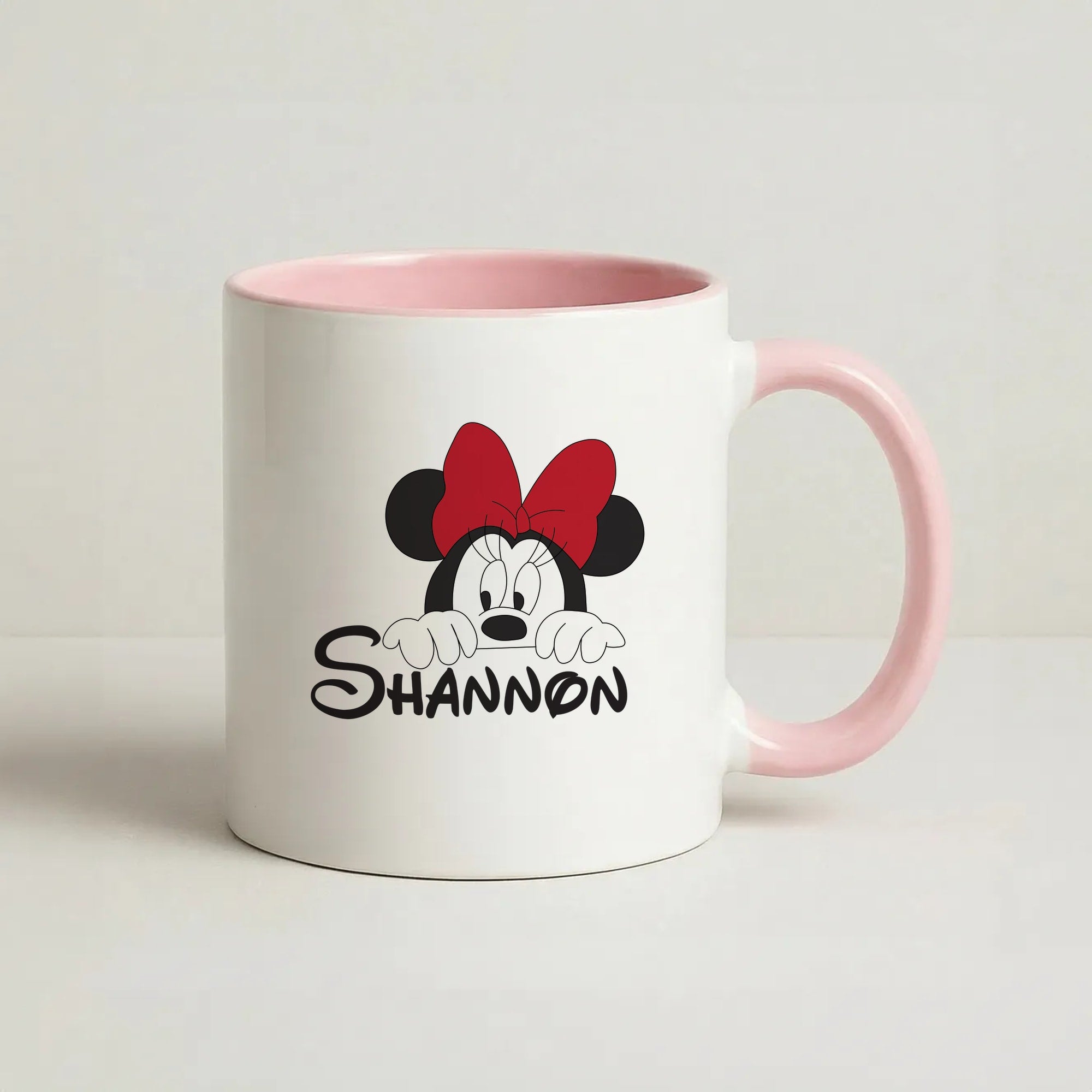 Minnie Mouse - Personalised Fairytale Coffee Pink Mug