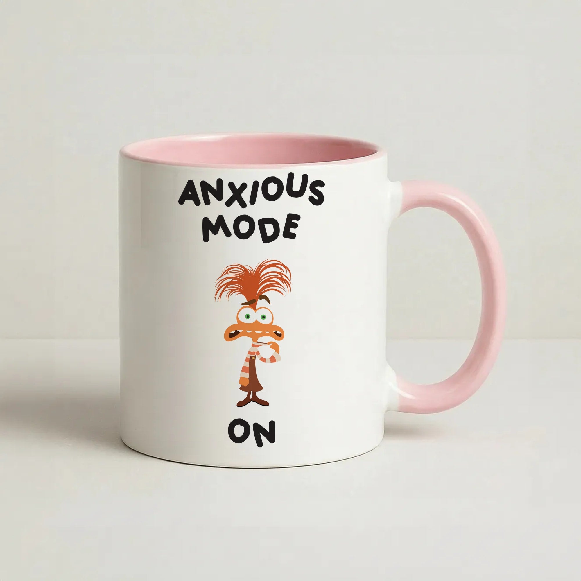 Anxious Mode On - Inside Out Coffee Pink Mug