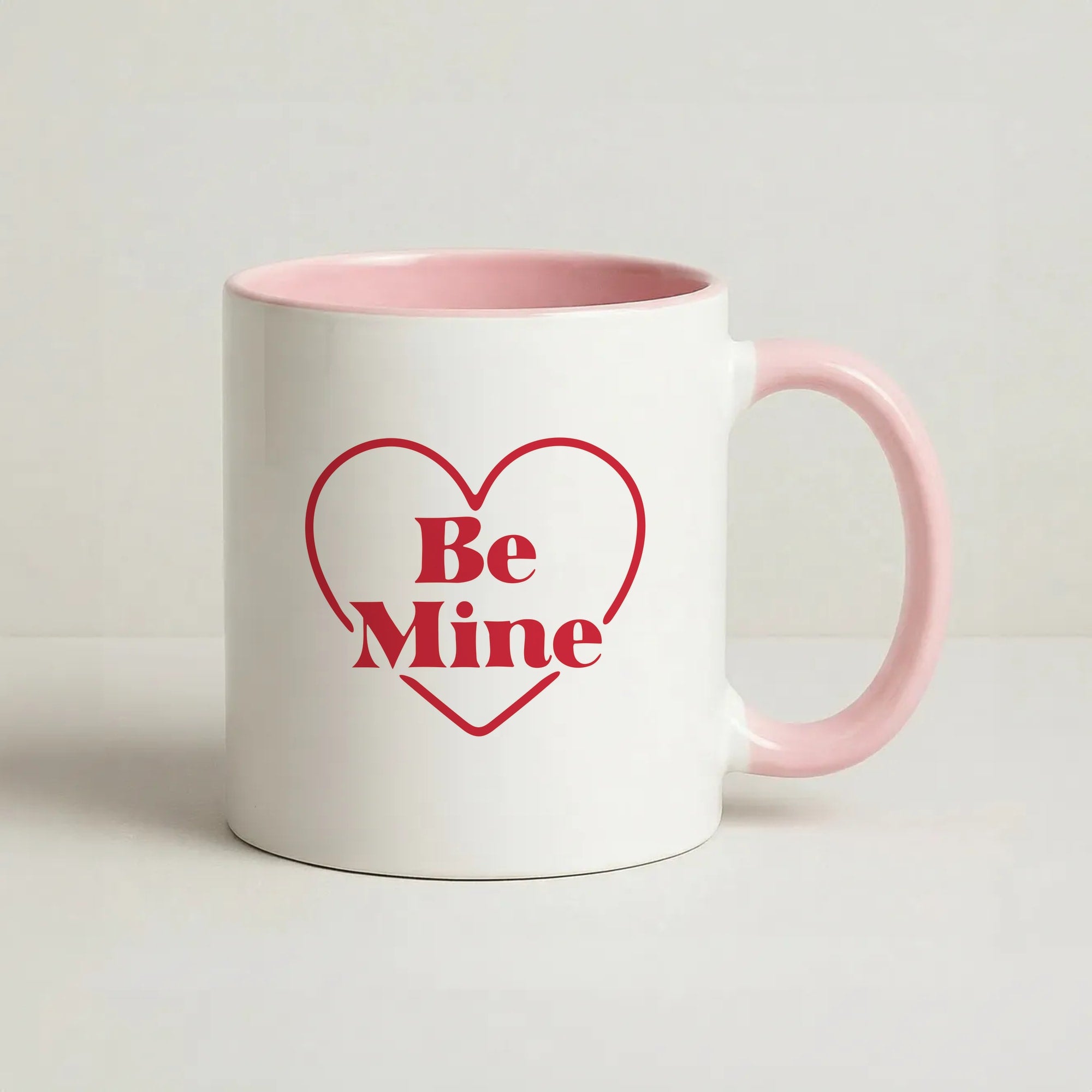 Be Mine Stripey Coffee Pink Mug