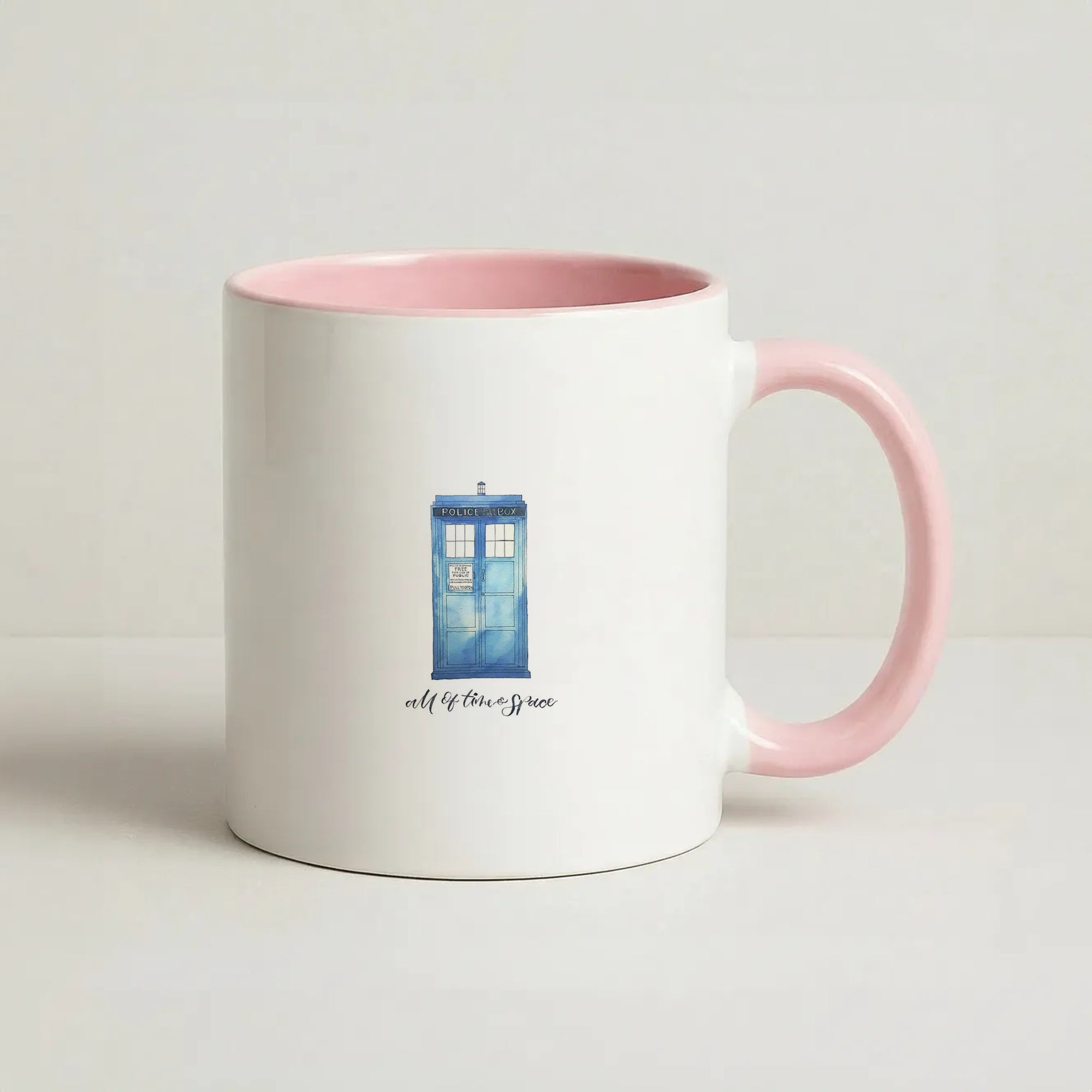 All of Time and Space Coffee Pink Mug