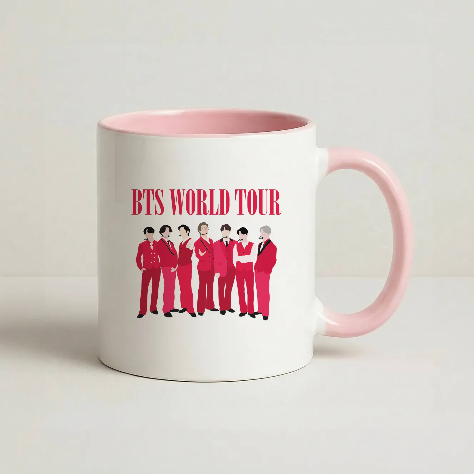 K-Pop Band World Tour 2026 Coffee Pink Mug