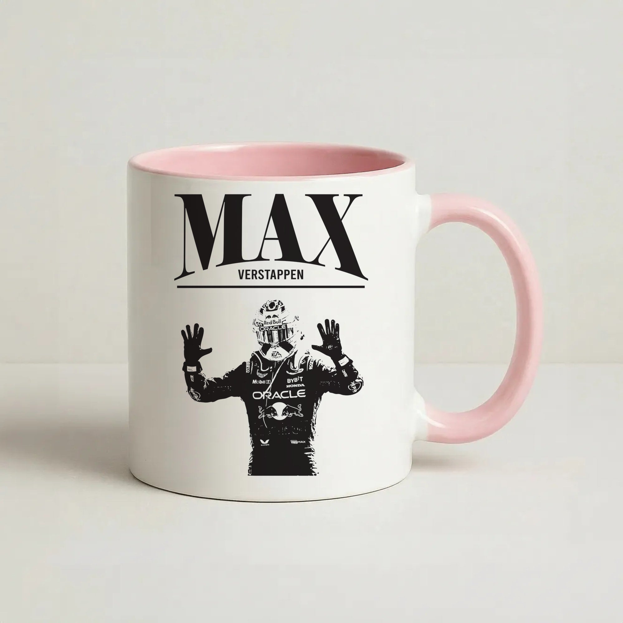 Max Blue And Red Coffee Pink Mug