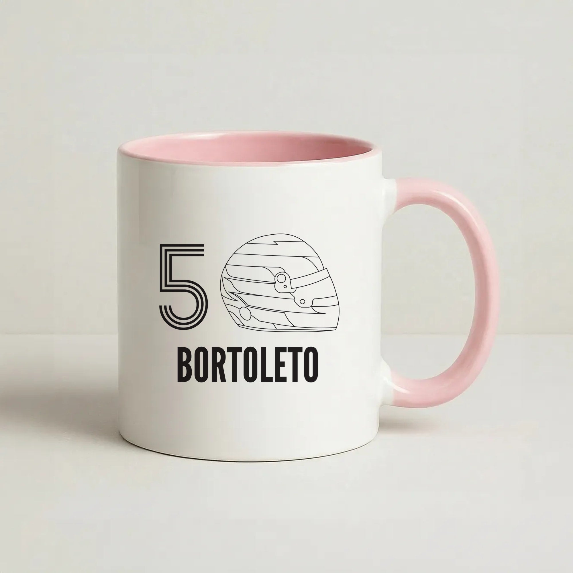 Bortoleto Helmet 2026 Coffee Pink Mug