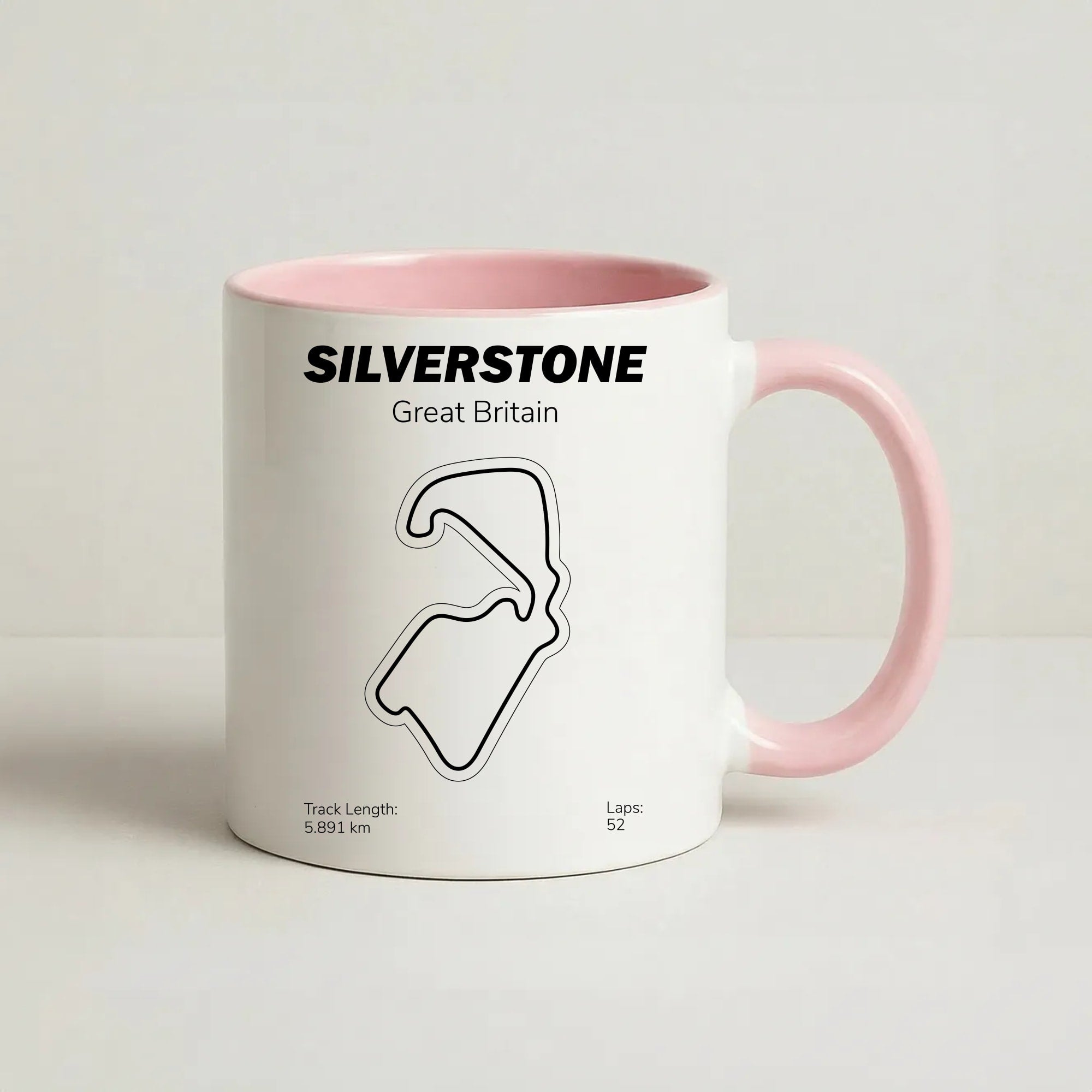 Silverstone Circuit Coffee Pink Mug