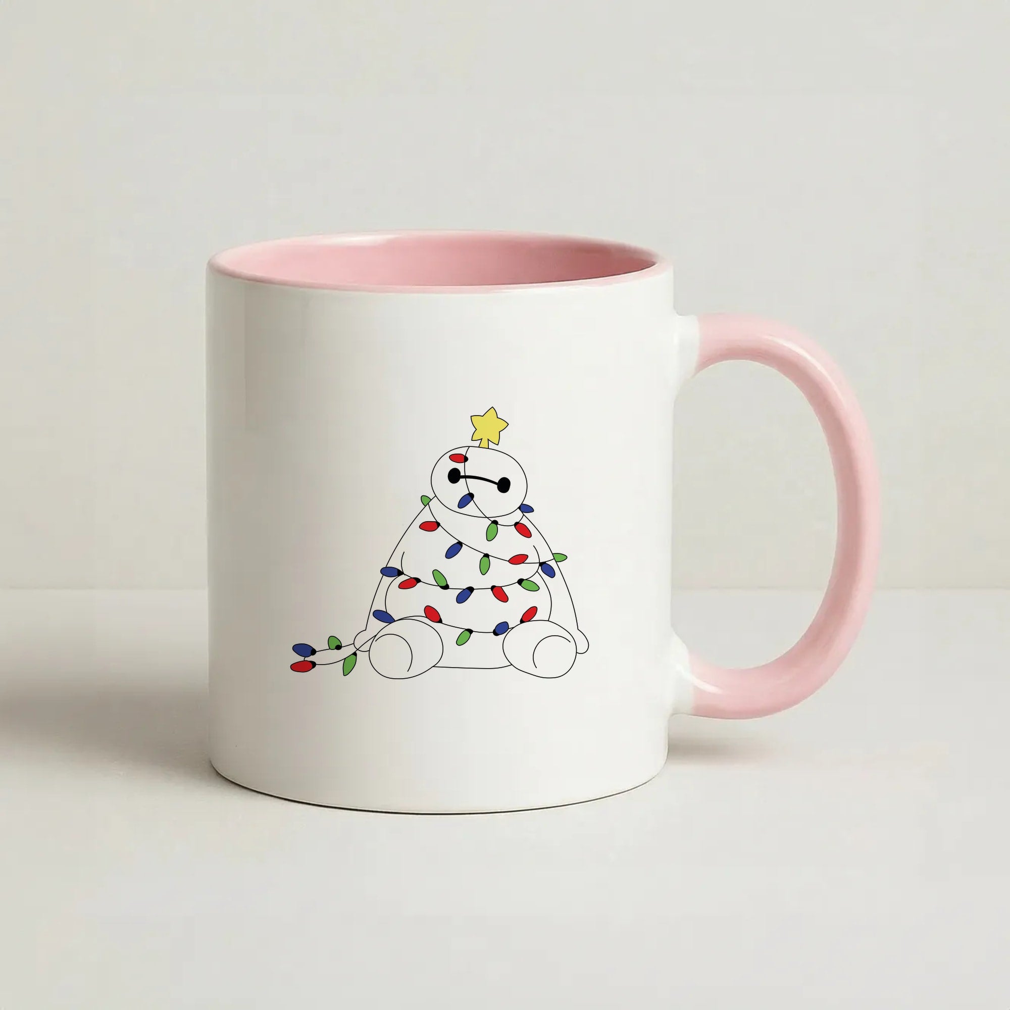 Baymax Christmas Coffee Pink Mug