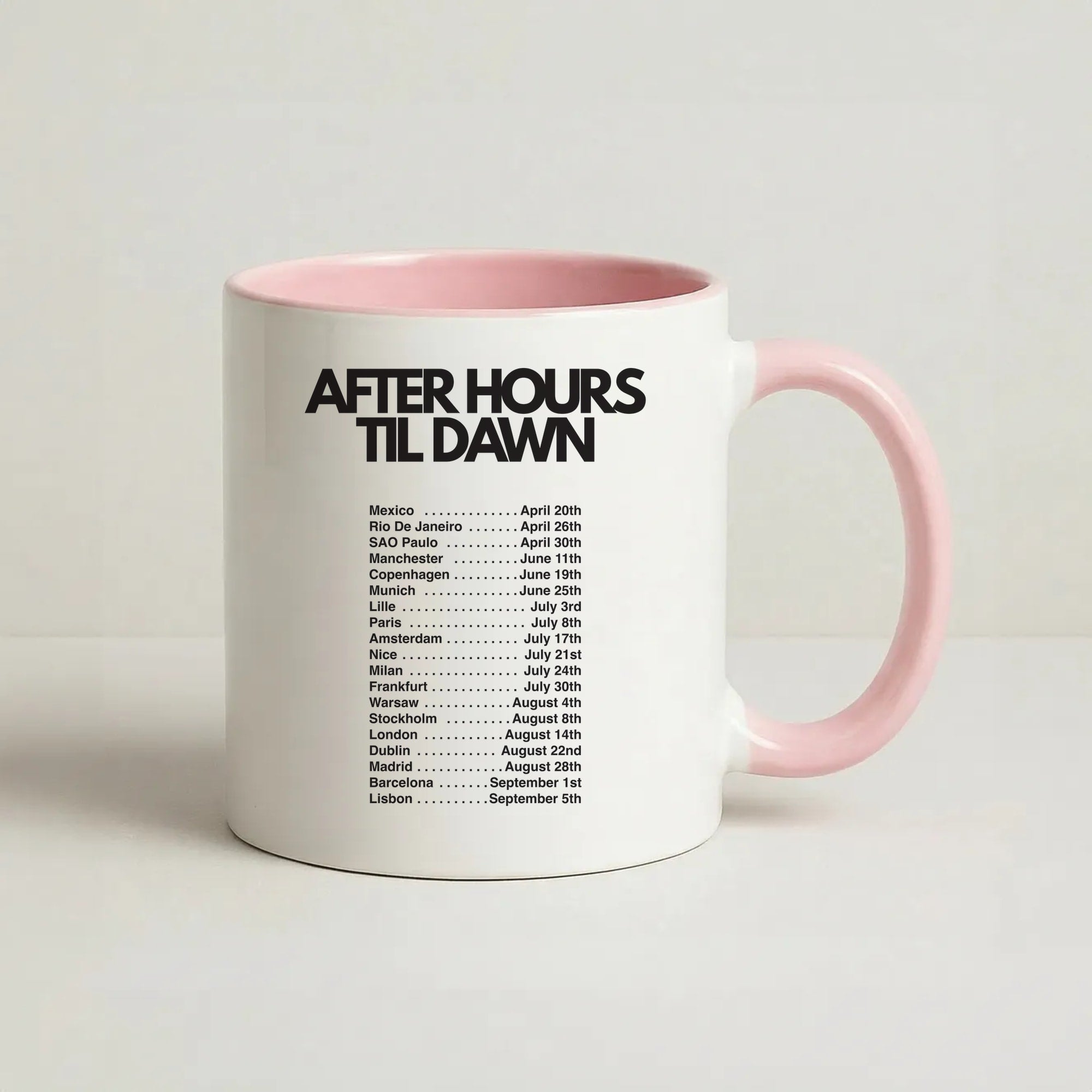 2026 Tour AHTD Coffee Pink Mug