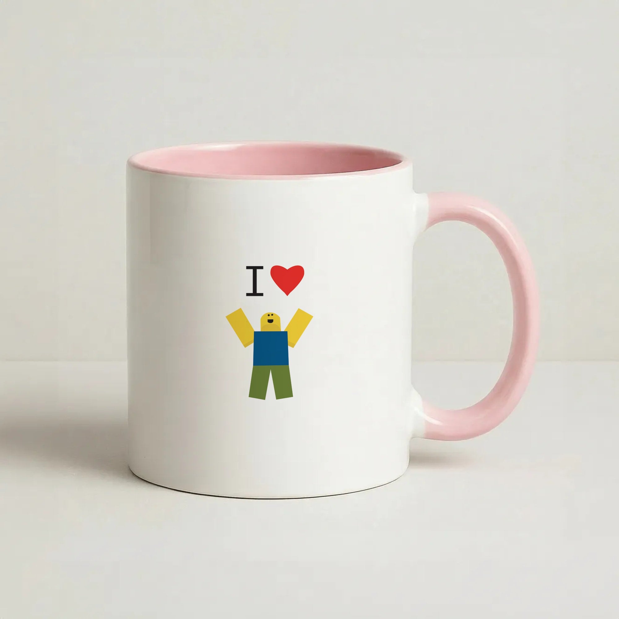 I love Blox Gaming Coffee Pink Mug