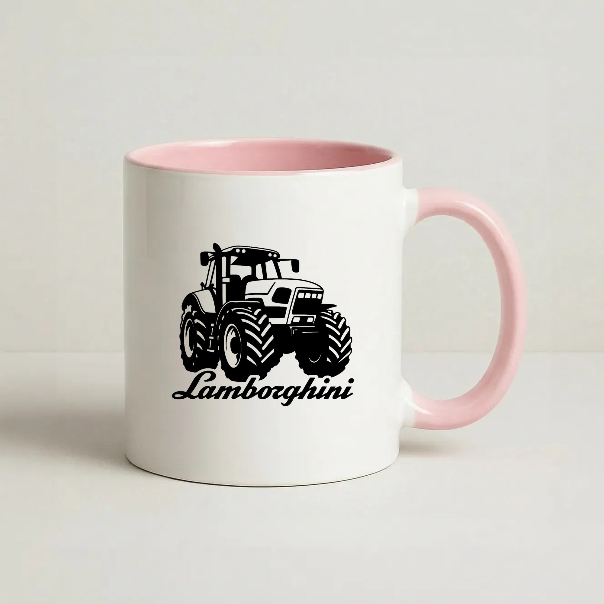Lambo Tractor Coffee Pink Mug