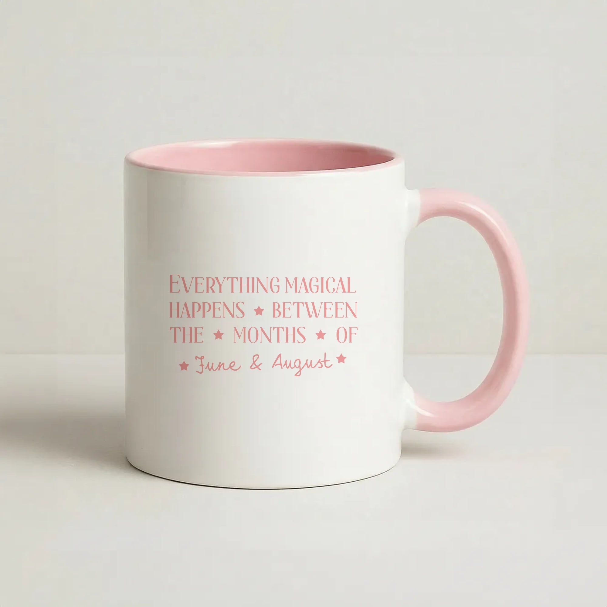 Everything Magical Happens Coffee Pink Mug