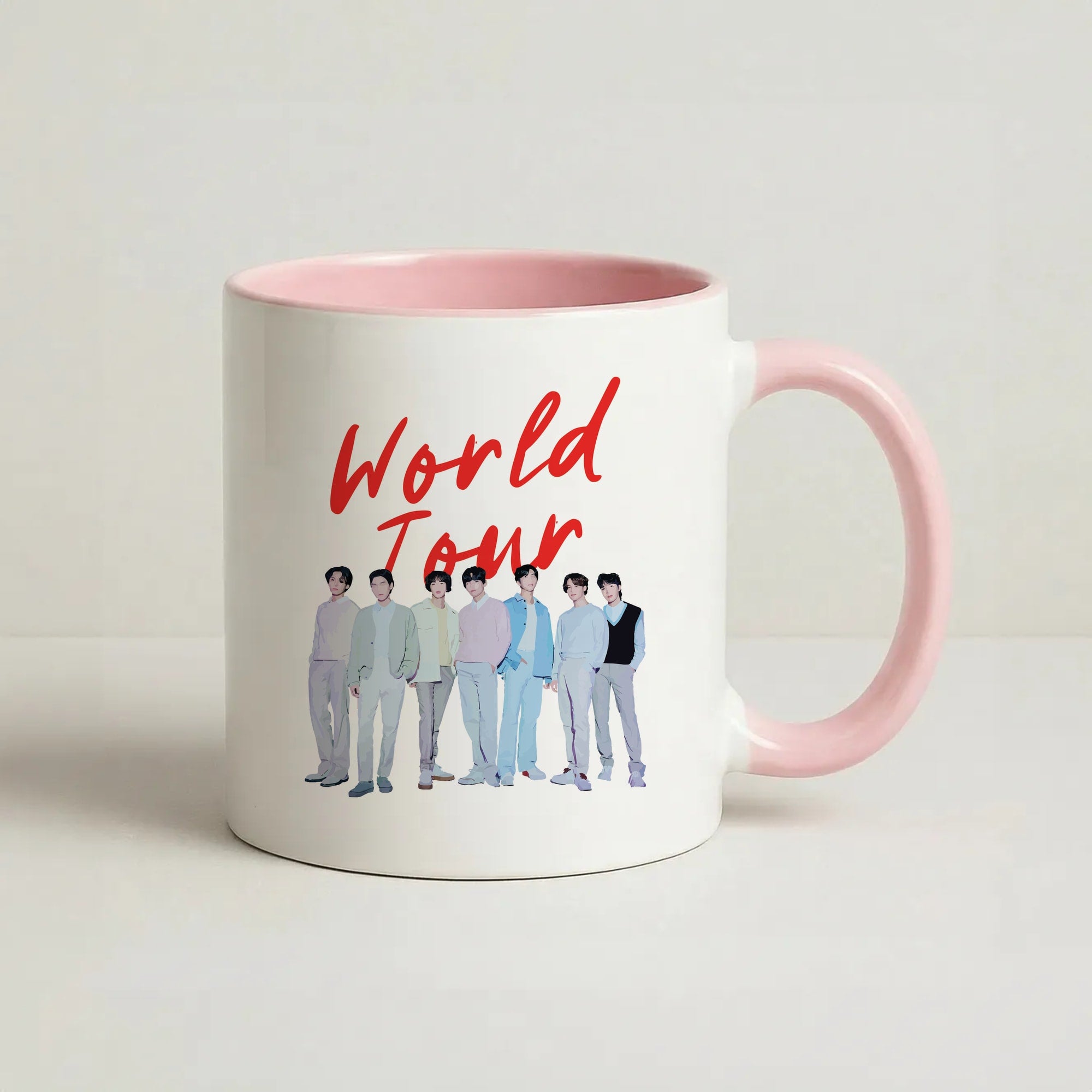 K-Pop Band Pastel Tour Coffee Pink Mug