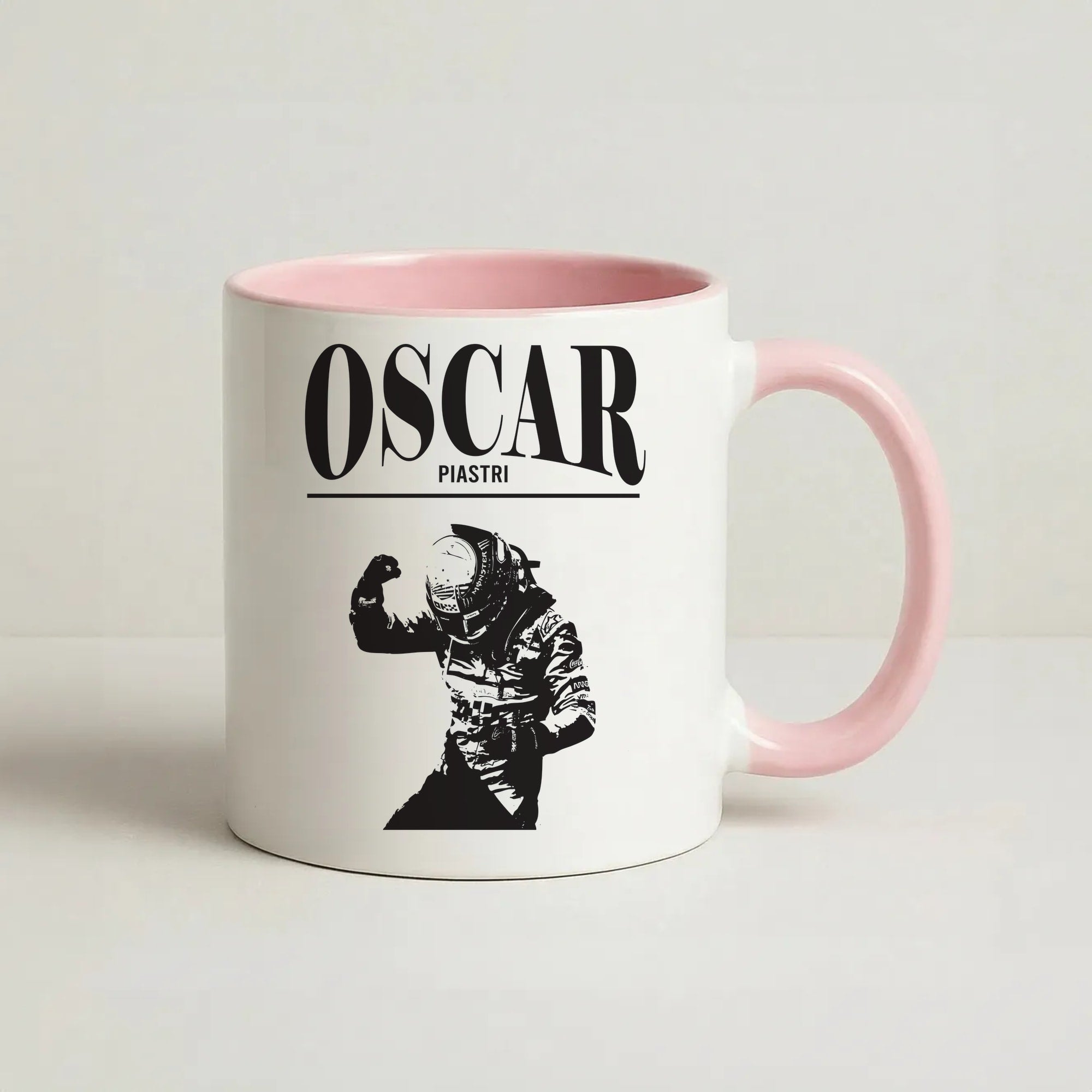 Oscar Orange And Black Coffee Pink Mug
