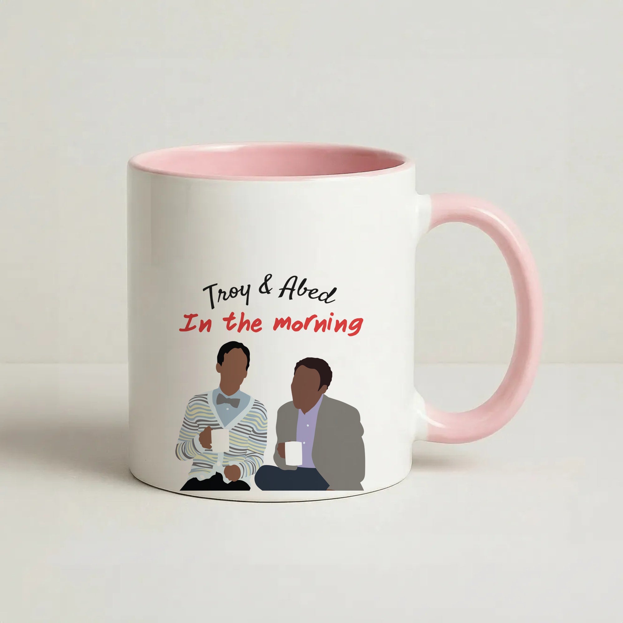 Troy And Abed In The Morning - Community Coffee Pink Mug