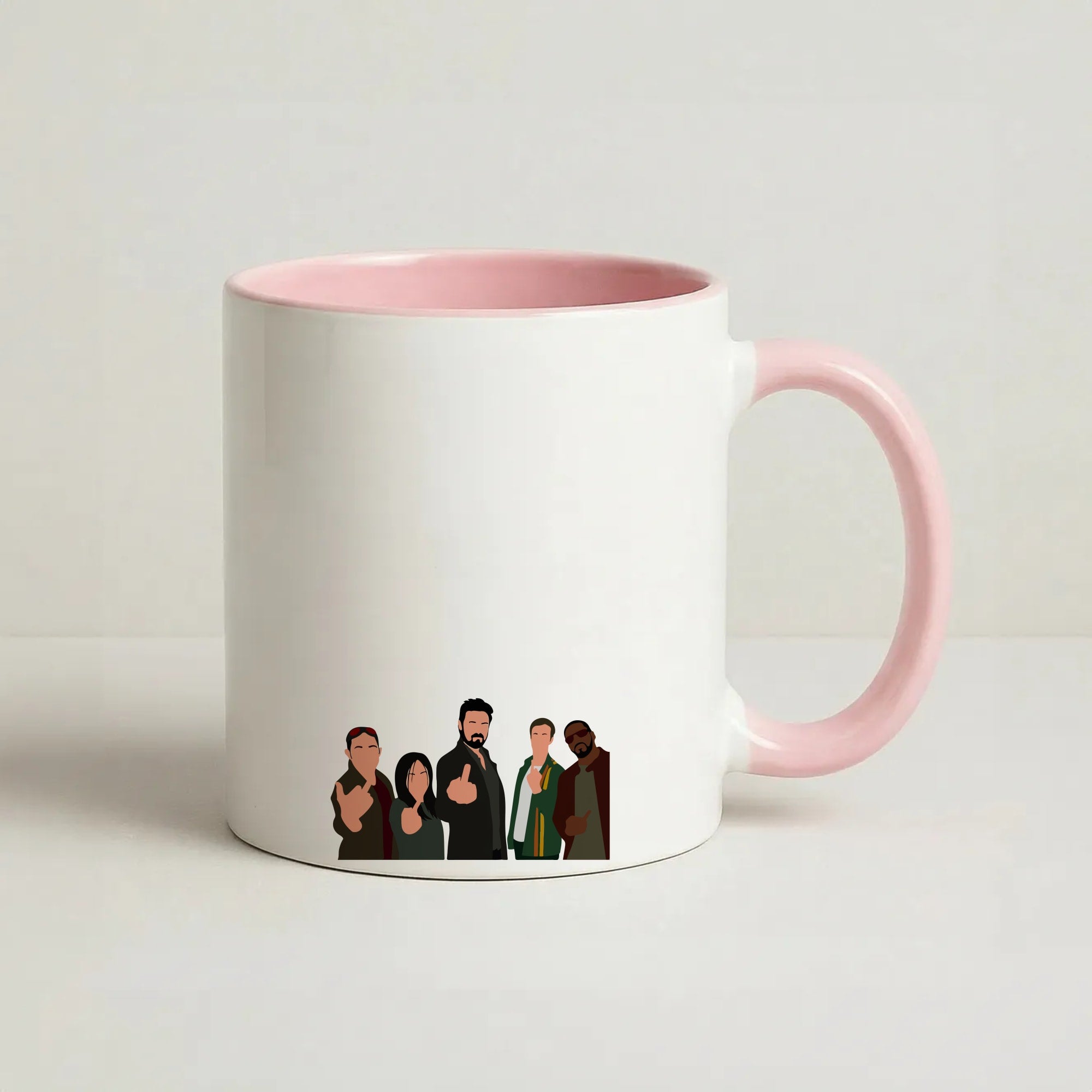 The Boys Coffee Pink Mug