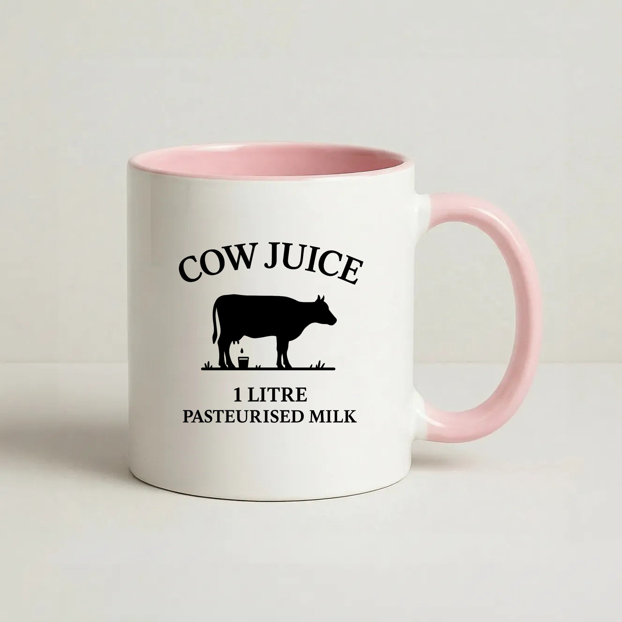 Cow Juice Coffee Pink Mug