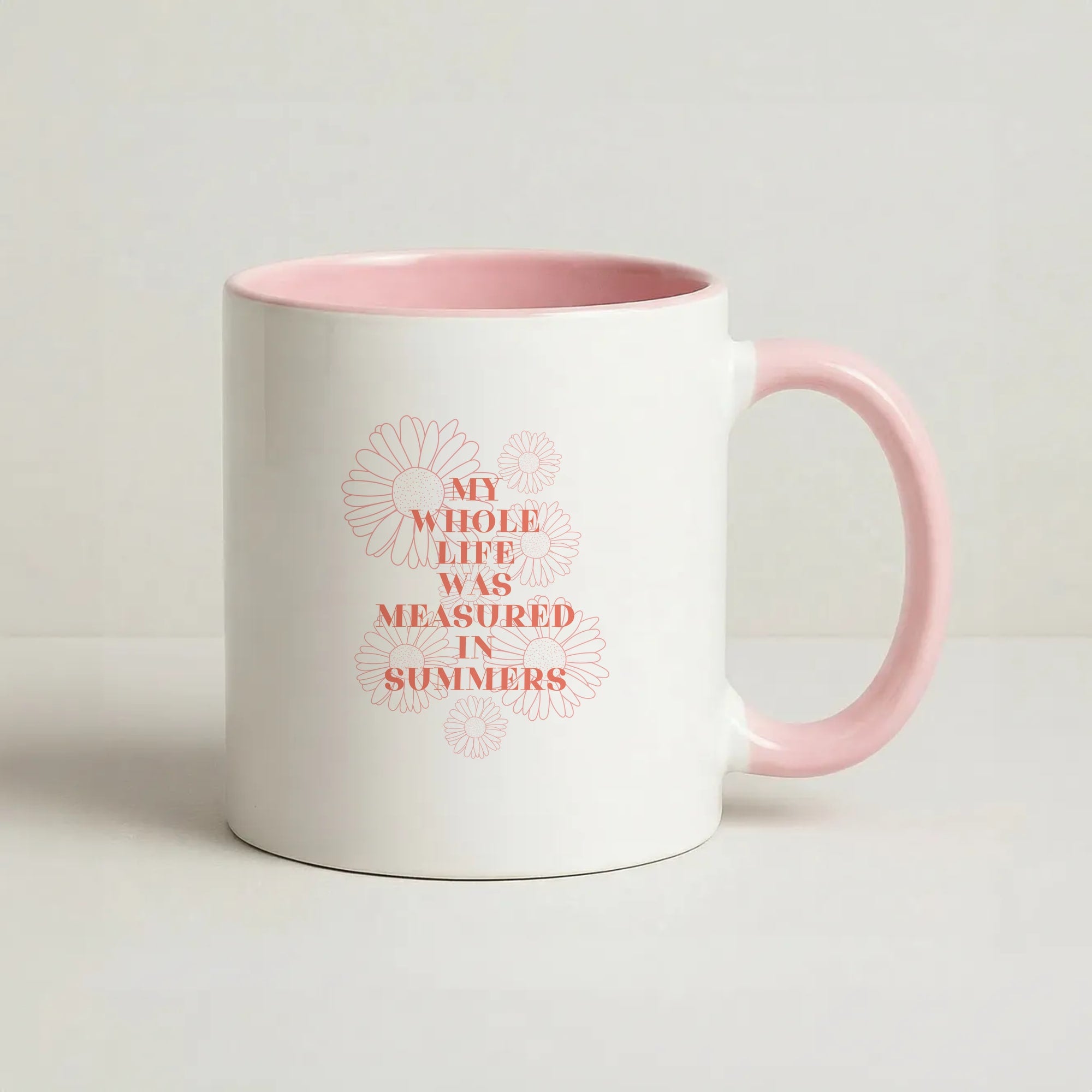 Dasies Quote Coffee Pink Mug
