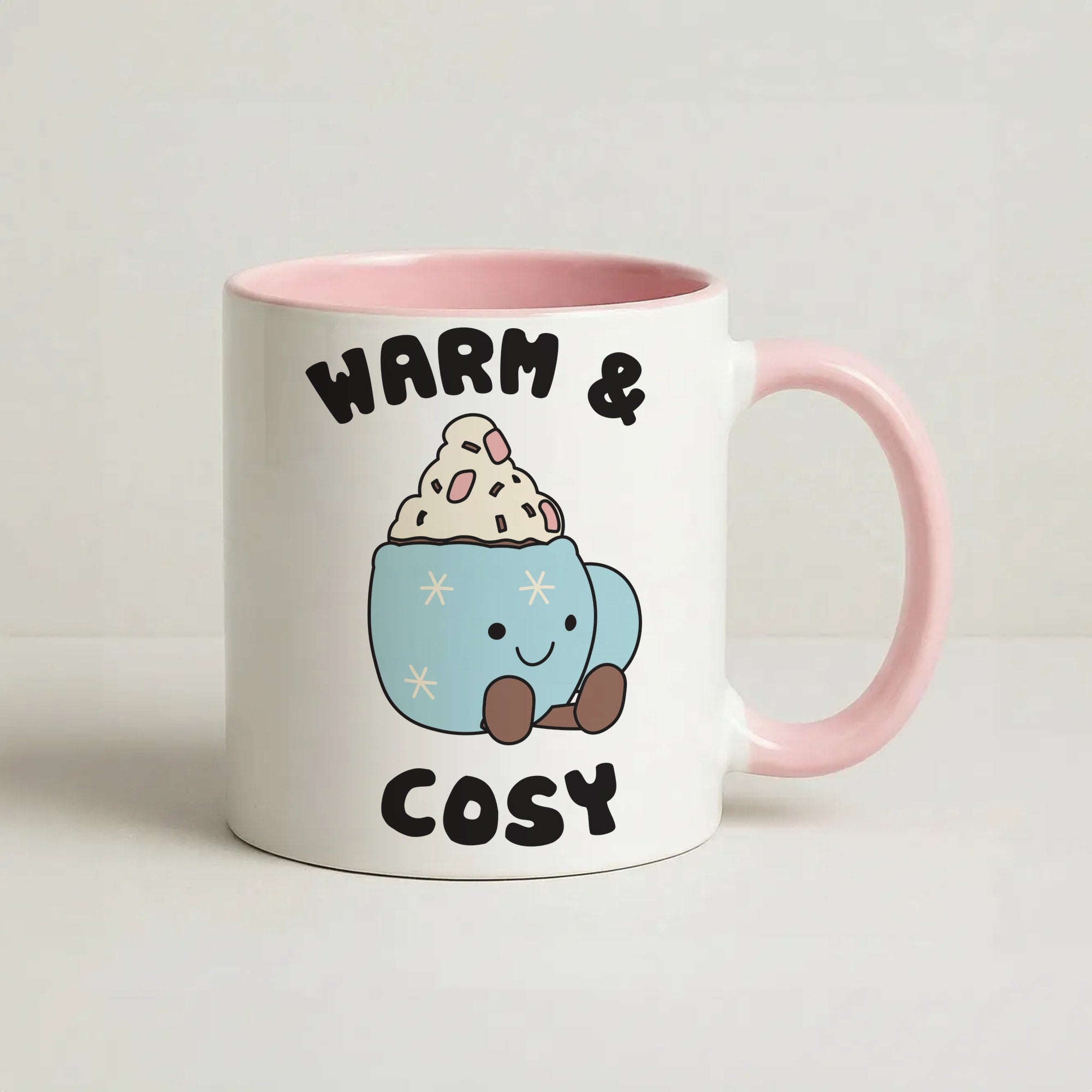 Hot Cocoa Plush Quote Coffee Pink Mug