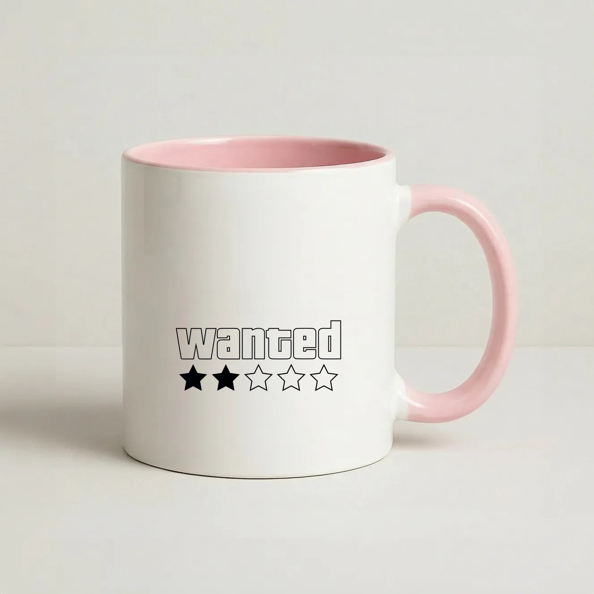 Wanted - Video Game Coffee Pink Mug