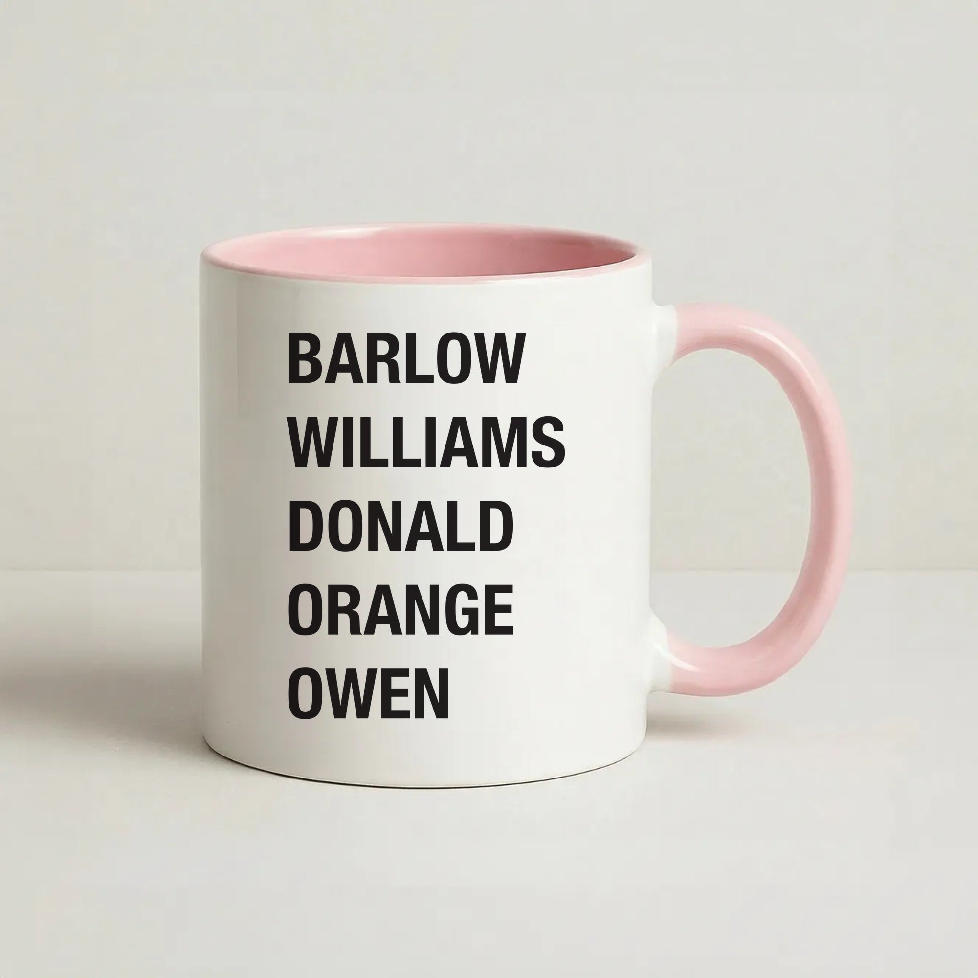 Take Band Members Names Coffee Pink Mug