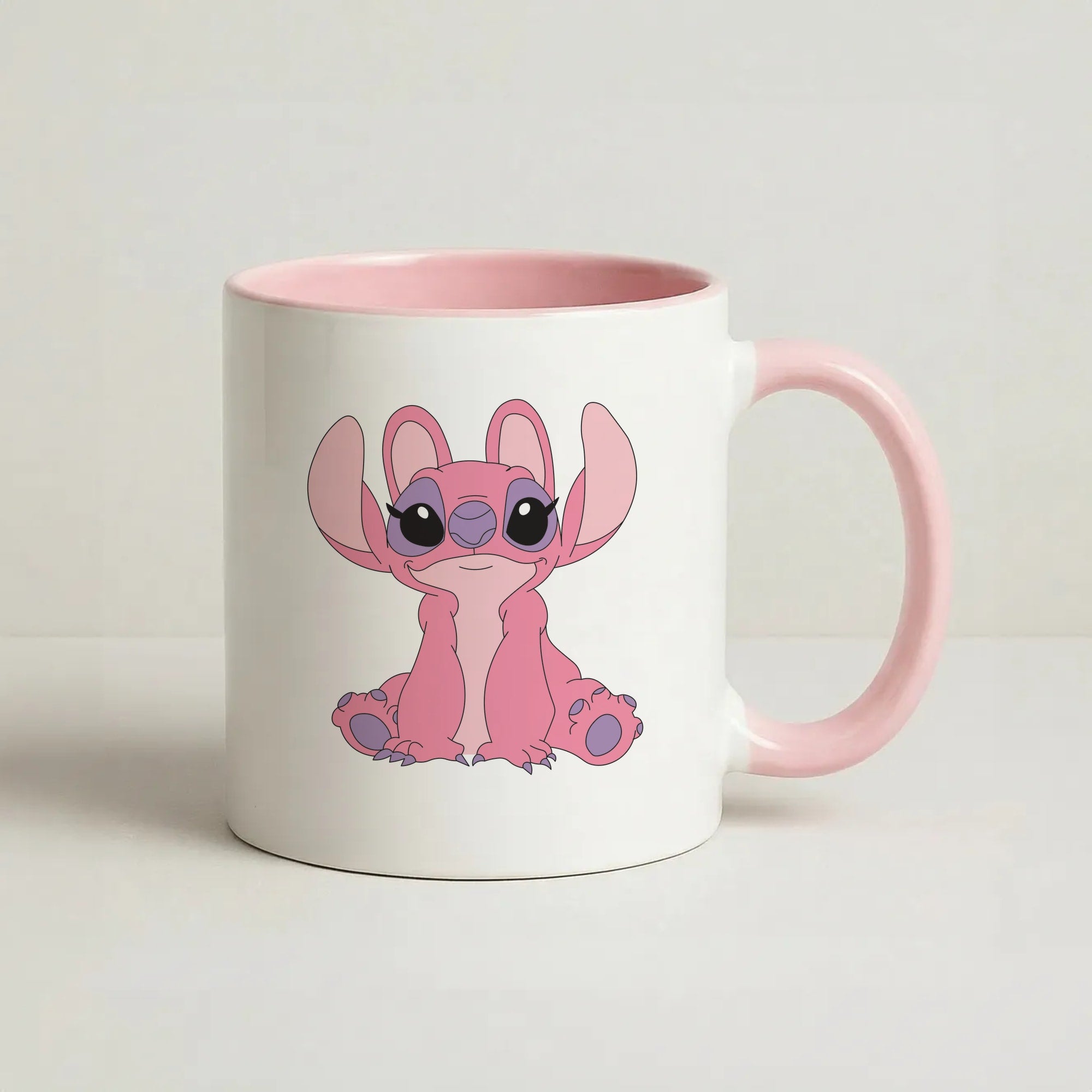 Sitting Down - Pink Alien Coffee Pink Mug
