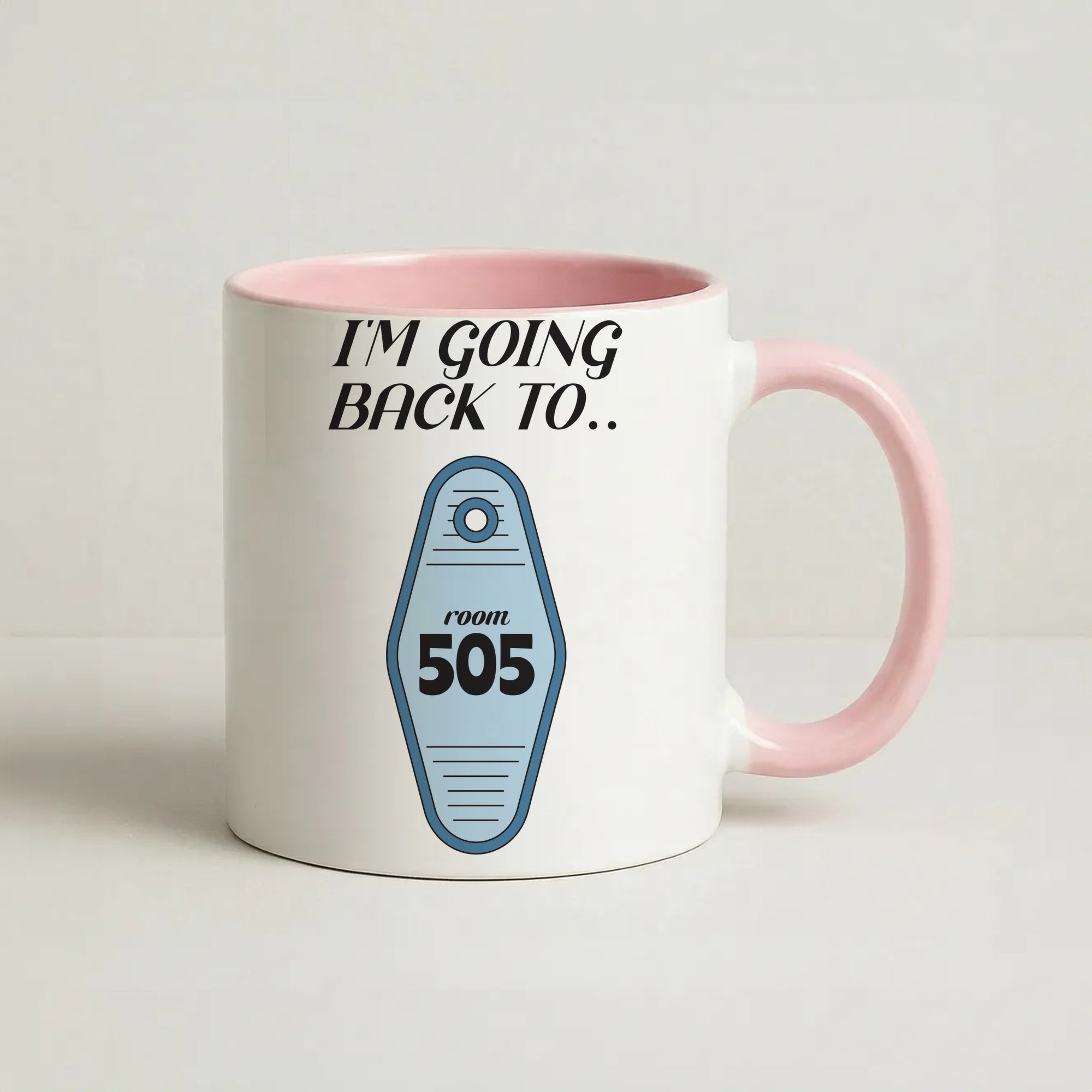 I'm Going Back To 505 Keyring Coffee Pink Mug