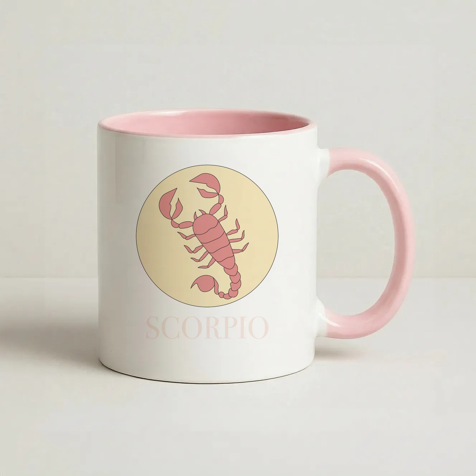 Scorpio - Tarot Cards Coffee Pink Mug