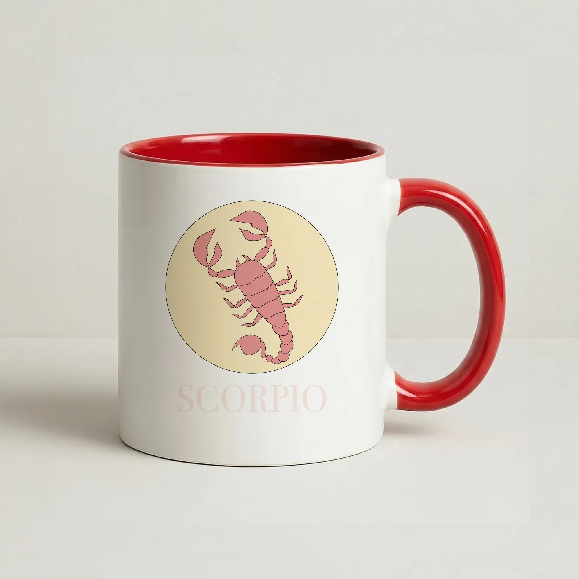 Scorpio - Tarot Cards Coffee Red Mug