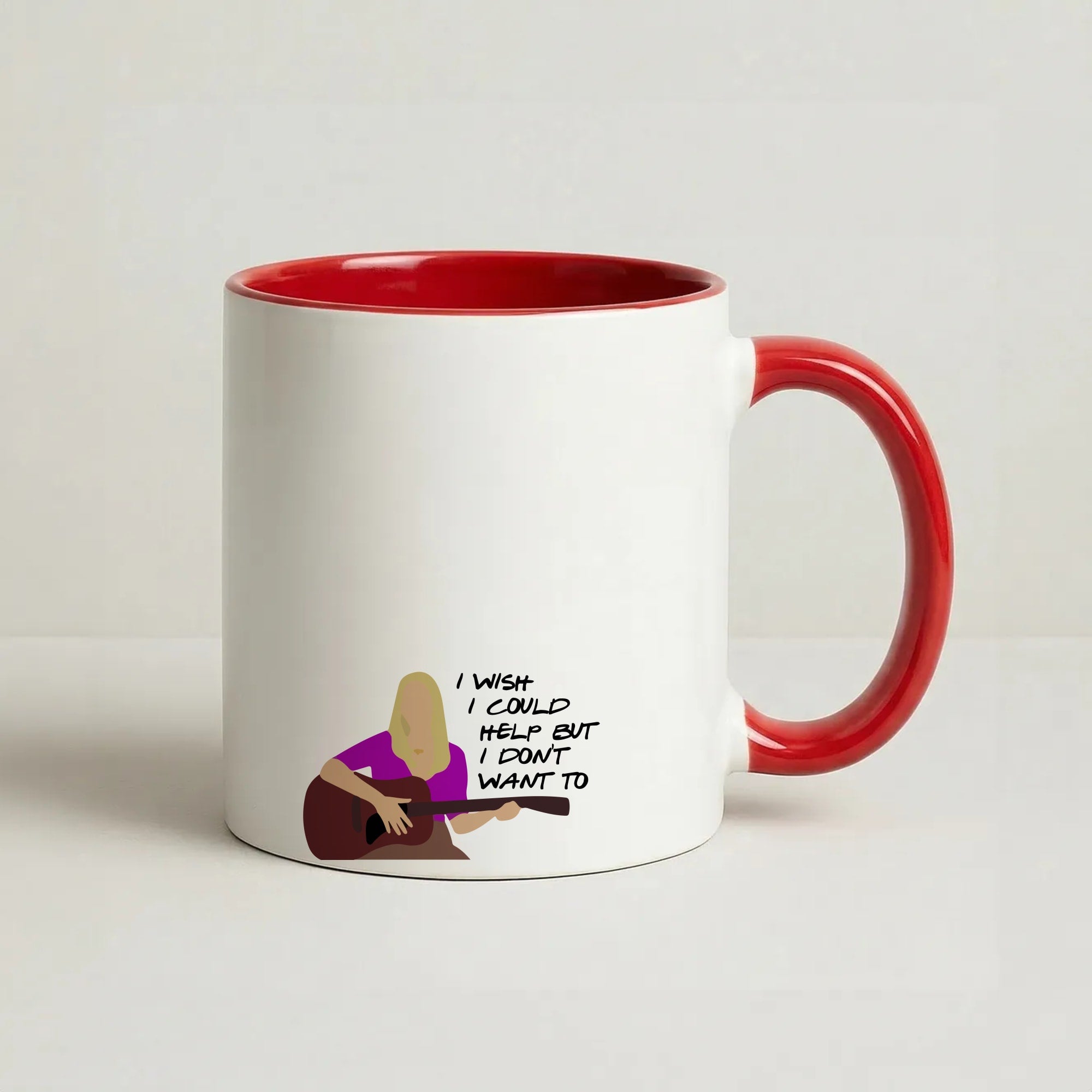 I Wish I Could Help But I Don't Want To Coffee Red Mug