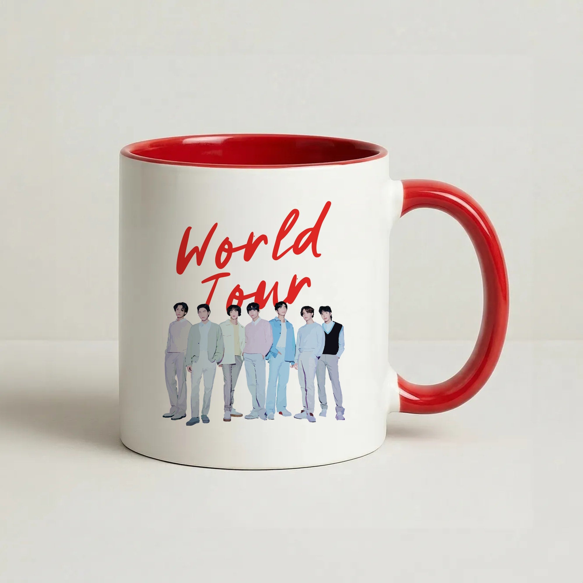 K-Pop Band Pastel Tour Coffee Red Mug