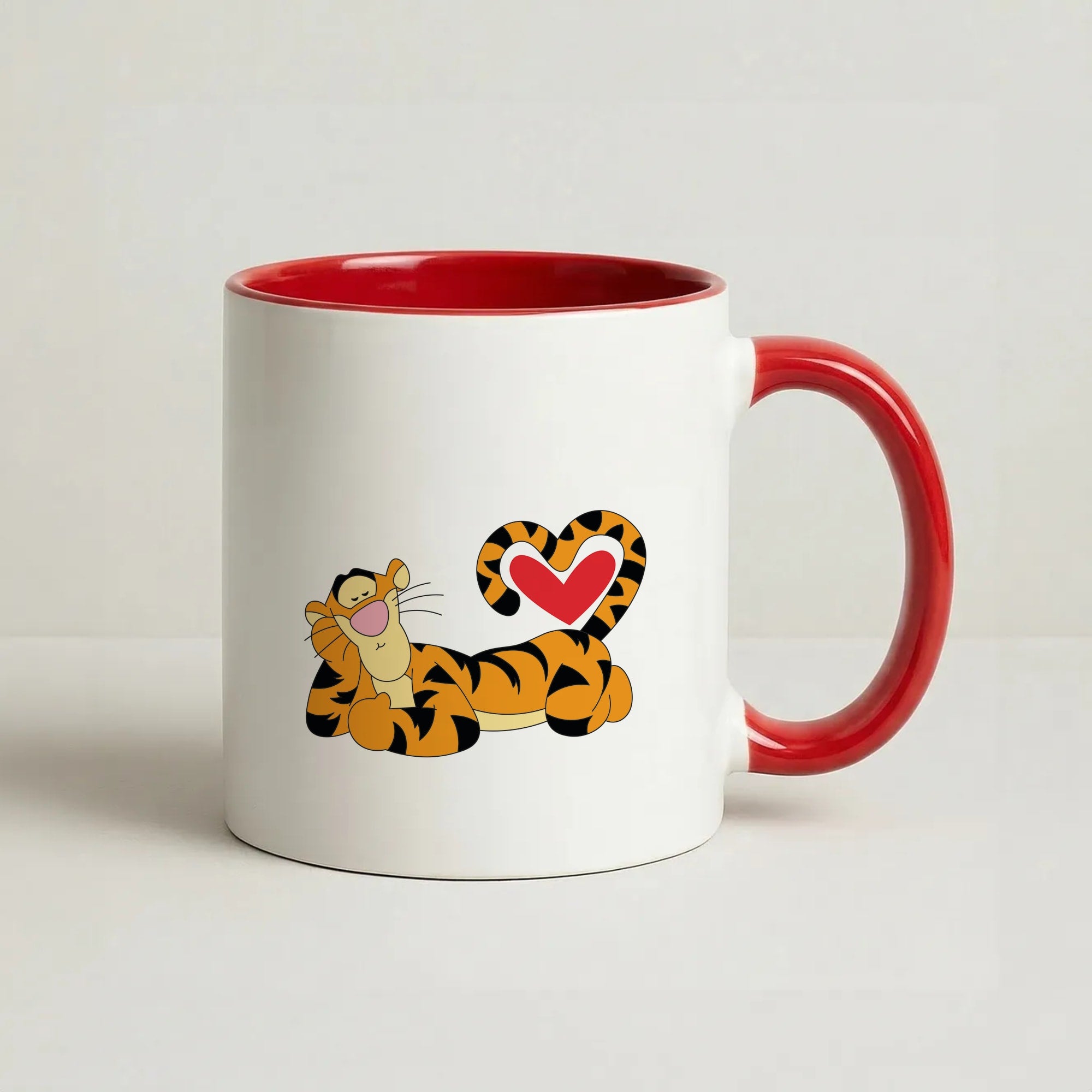 Tiger Valentine's Coffee Red Mug