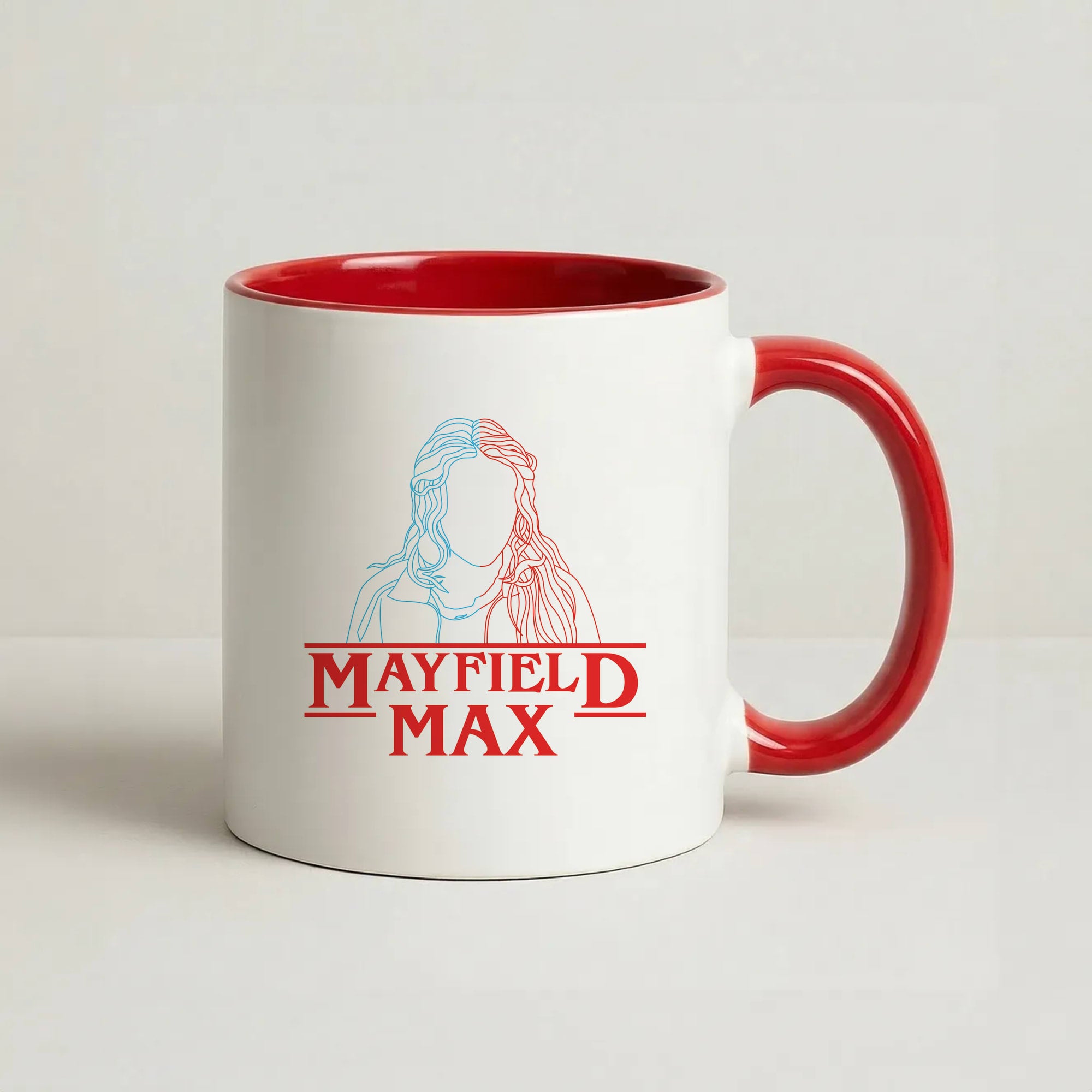 Blue And Red Max Coffee Red Mug