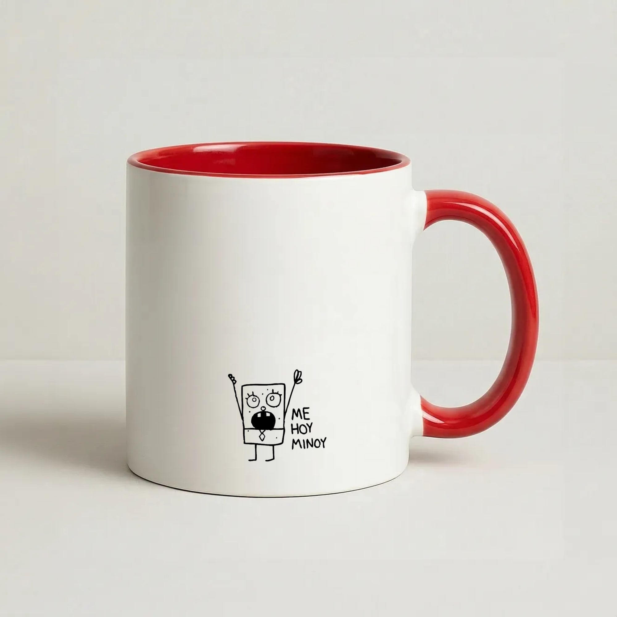 Doodlebob Me Hoy Minoy Coffee Red Mug