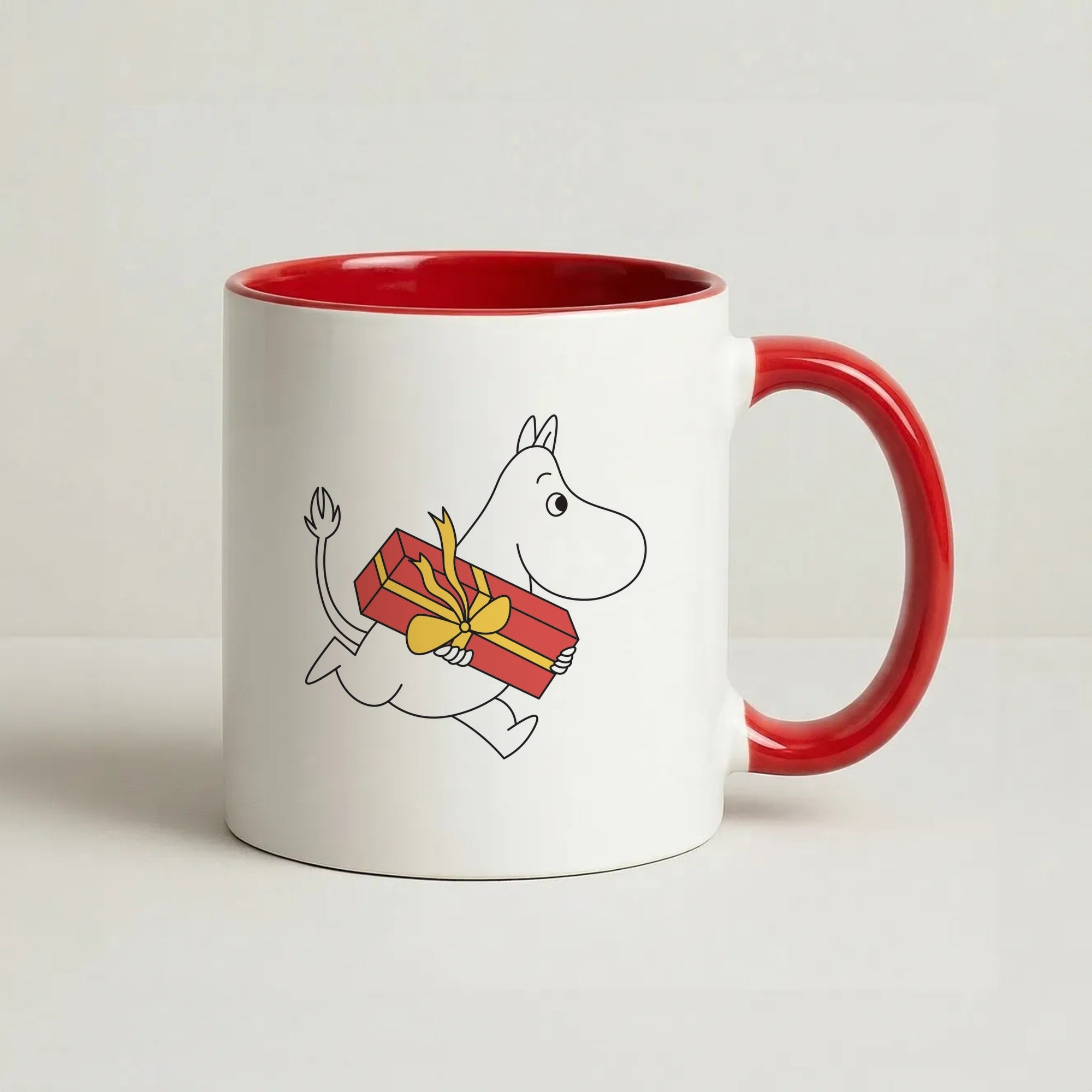 Red Present Moom Coffee Red Mug